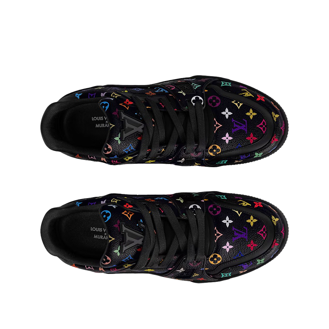루이비통 x 무라카미 타카시 LV 트레이너 스니커즈 멀티컬러 블랙(Louis Vuitton x Murakami Takashi LV Trainer Sneakers Multicolor Black) - 2