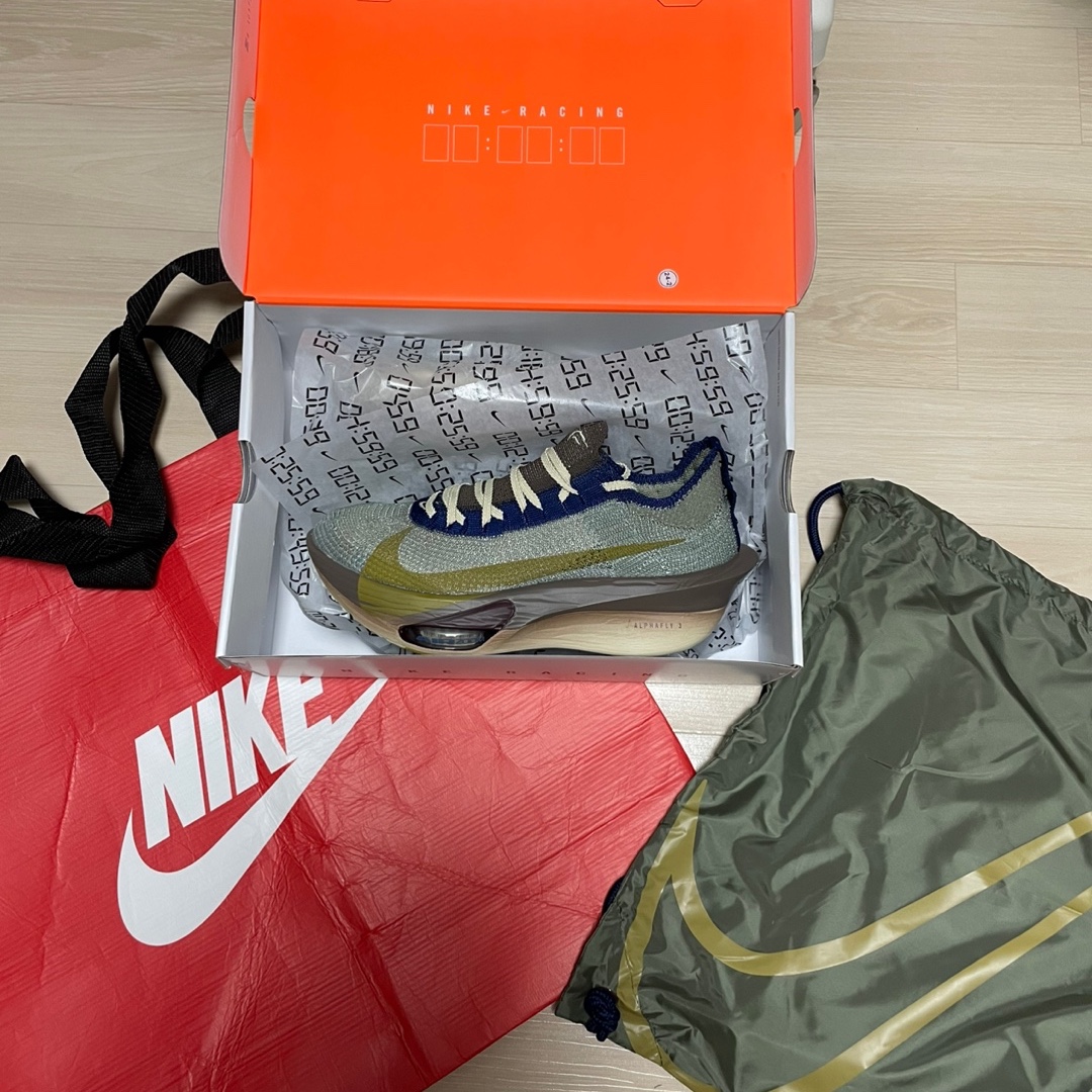 Nike Air Zoom Alphafly Next% 3 PRM Light Army Ironstone 착용 스타일 - 1