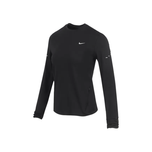 (W) Nike Swift Dri-Fit Long Sleeve Crewneck Running Top Black - Asia