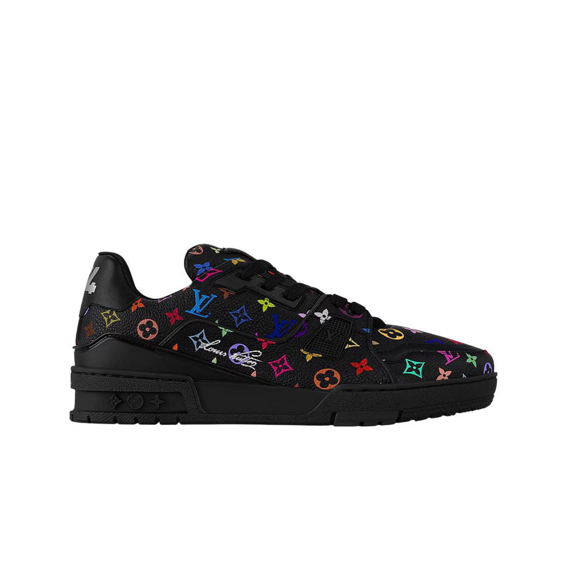 루이비통 x 무라카미 타카시 LV 트레이너 스니커즈 멀티컬러 블랙(Louis Vuitton x Murakami Takashi LV Trainer Sneakers Multicolor Black) - 1