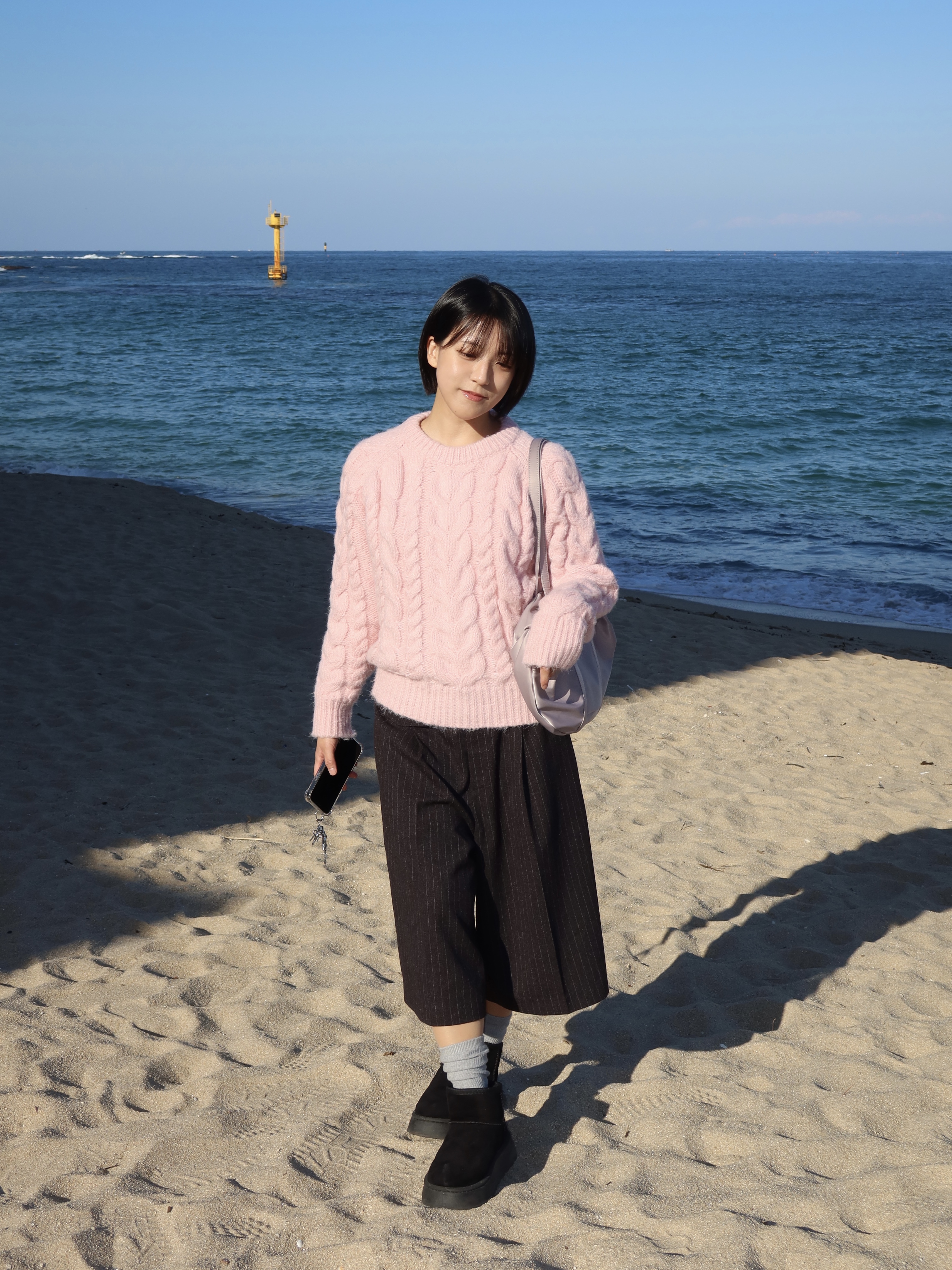 [예약배송] Heeari Women Aurora Shirring Bag Lilac 착용 스타일