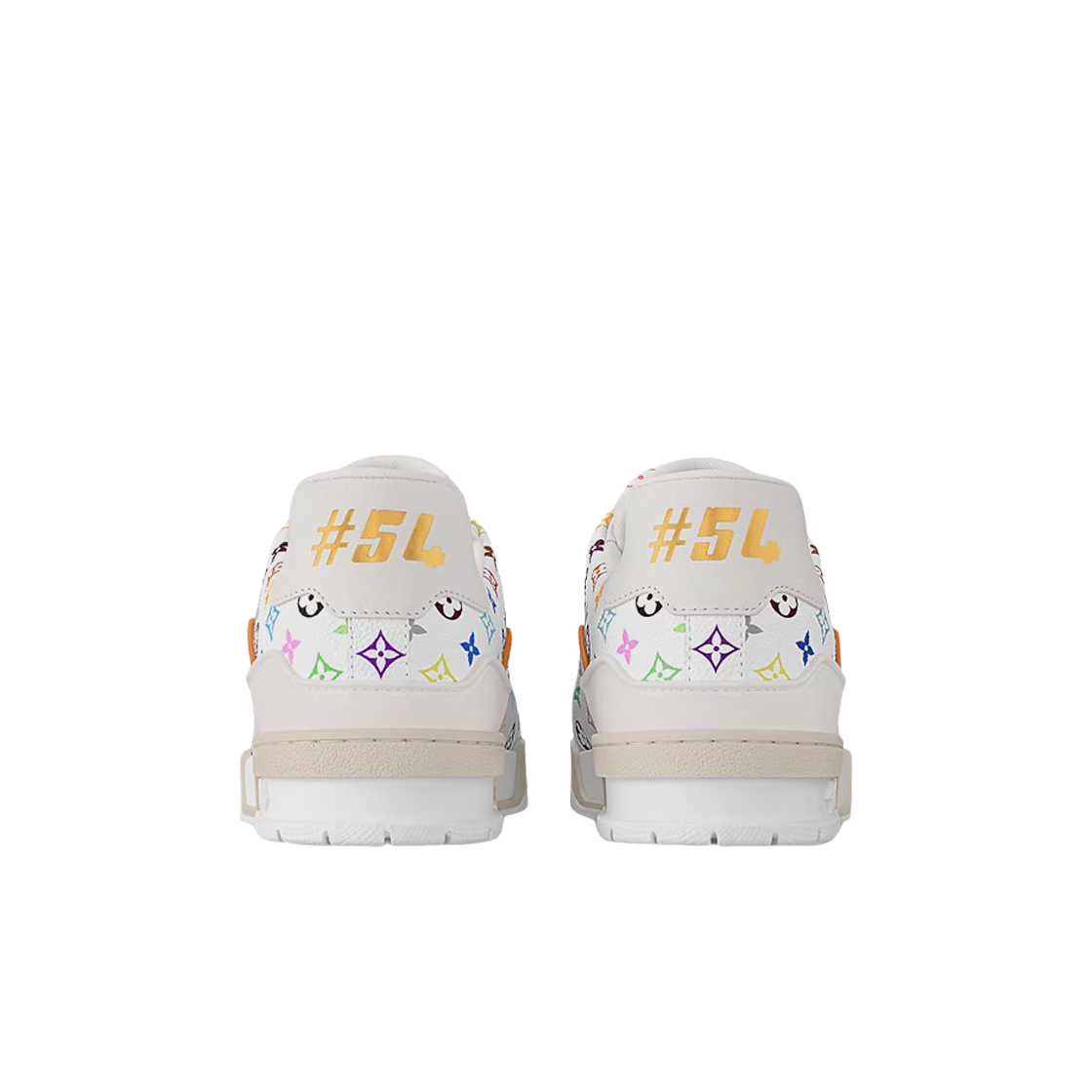 (W) 루이비통 x 무라카미 타카시 LV 트레이너 스니커즈 멀티컬러 화이트((W) Louis Vuitton x Murakami Takashi LV Trainer Sneakers Multicolor White) - 3