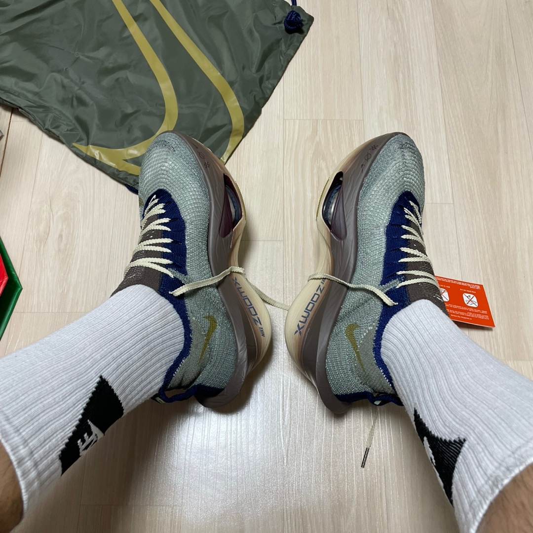 Nike Air Zoom Alphafly Next% 3 PRM Light Army Ironstone 착용 스타일 - 2