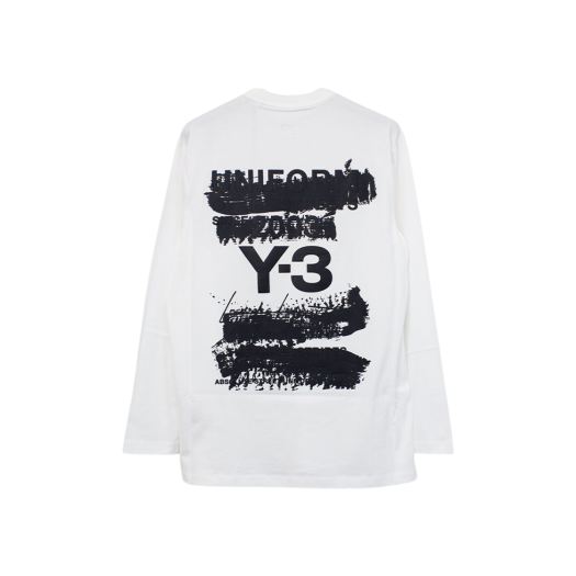 Y-3 Graphic Long Sleeve T-Shirt Core White