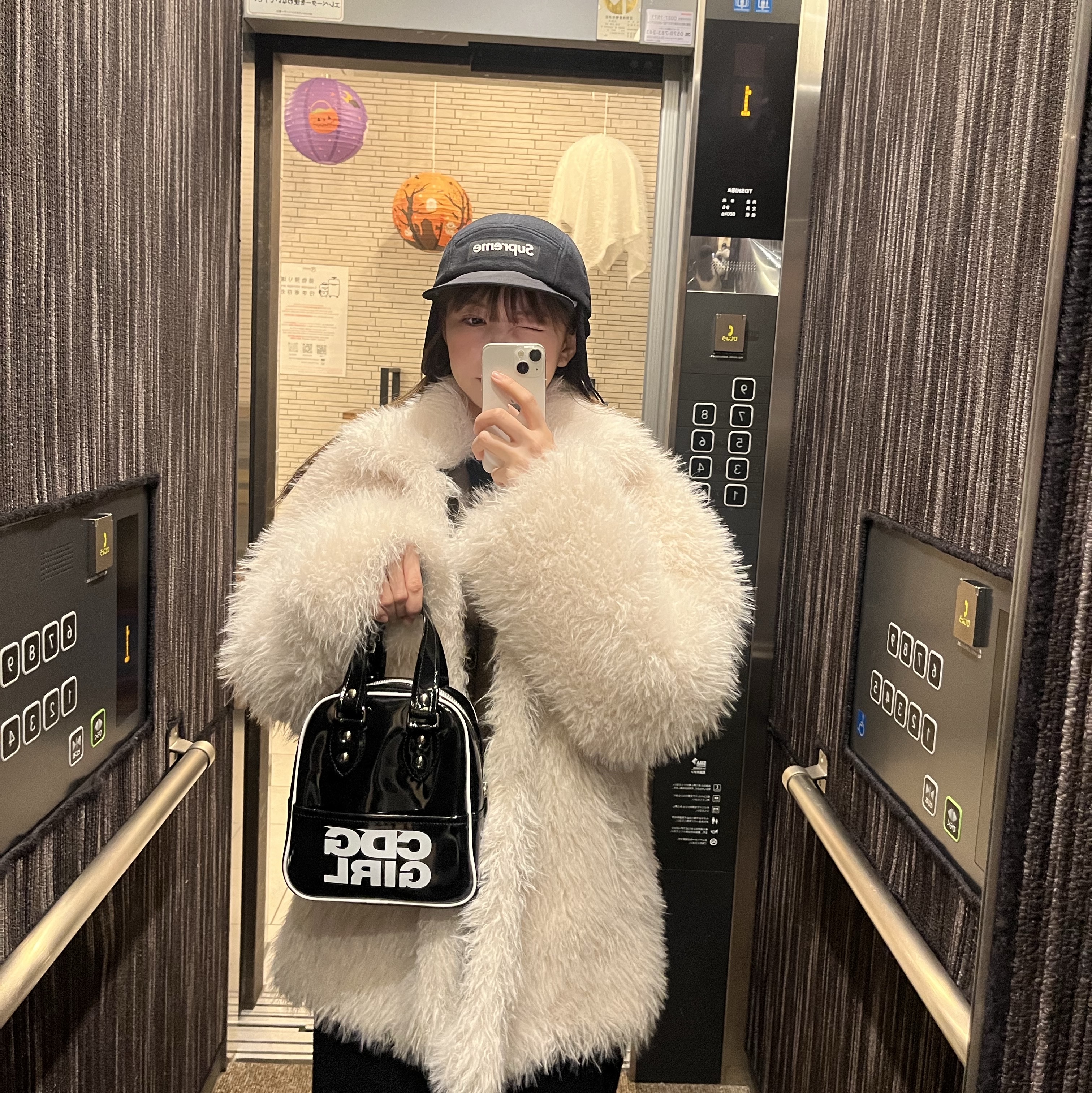 Supreme Polartec Earflap Camp Cap Black - 24FW 착용 스타일