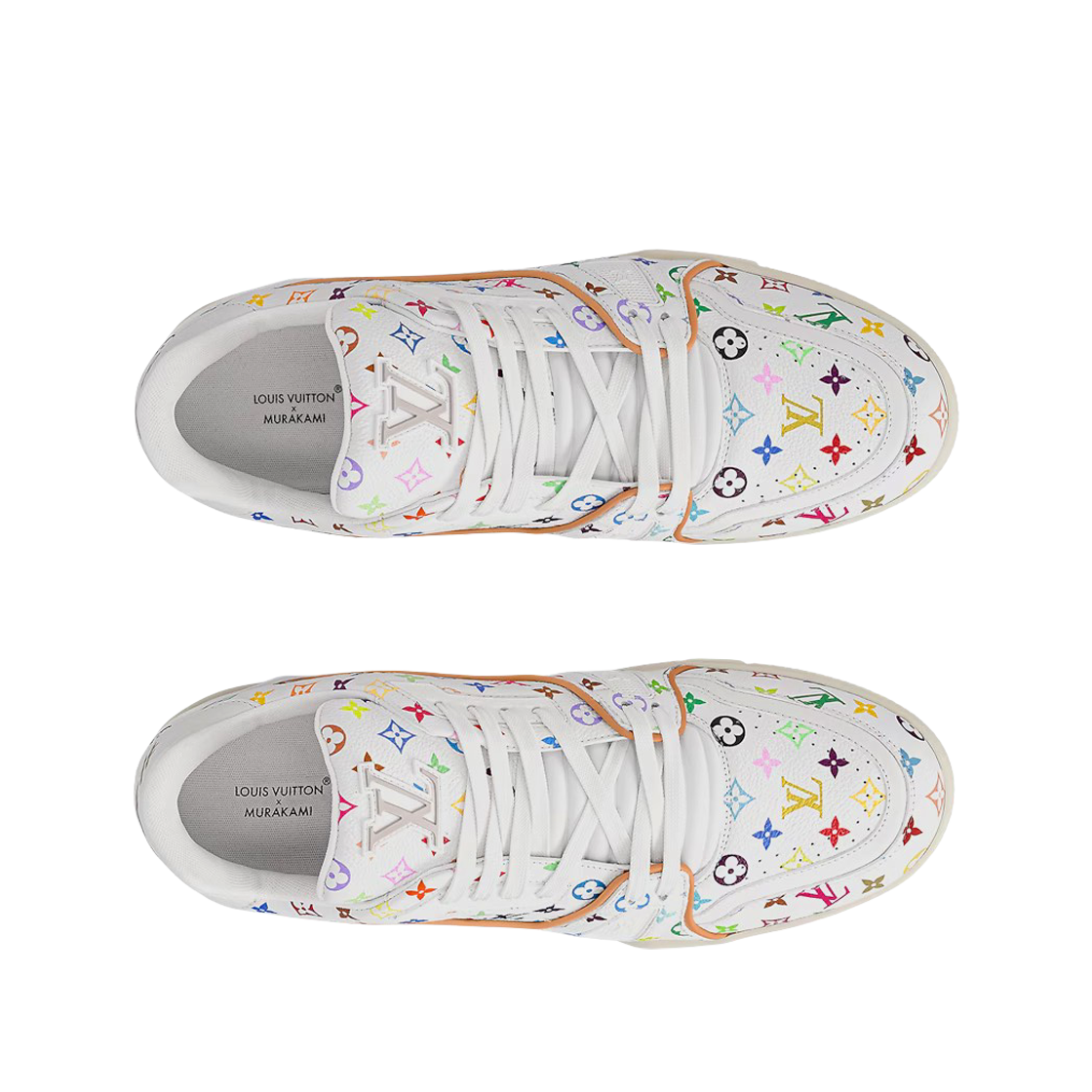 루이비통 x 무라카미 타카시 LV 트레이너 스니커즈 멀티컬러 화이트(Louis Vuitton x Murakami Takashi LV Trainer Sneakers Multicolor White) - 2
