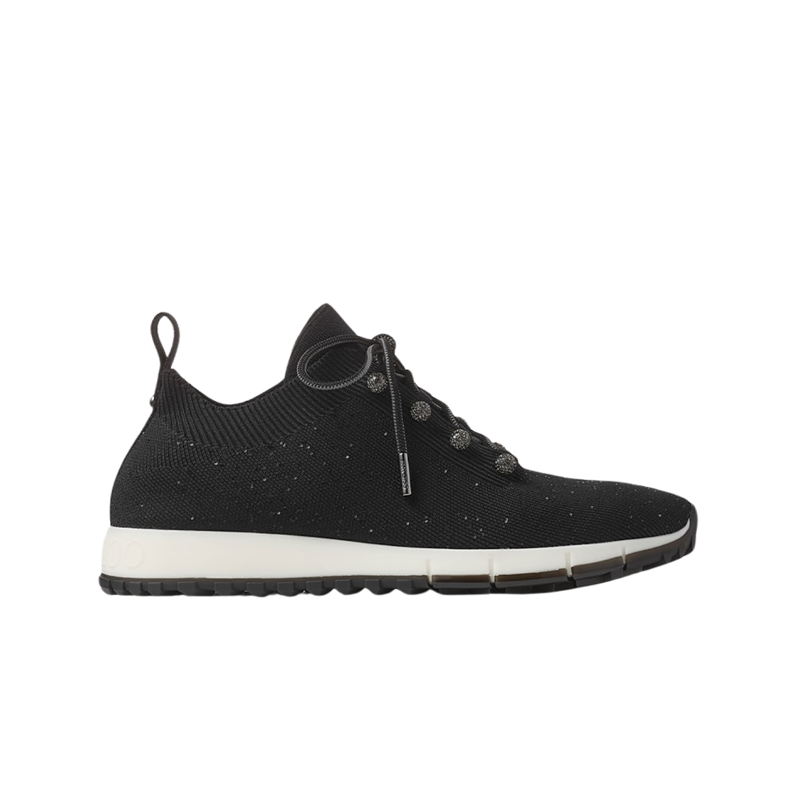 (W) 지미추 벨레스 스팽글 니트웨어 스니커즈 블랙((W) Jimmy Choo Veles Spangle Knitwear Sneakers Black) - 1