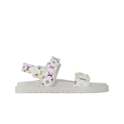 (W) Louis Vuitton x Murakami Takashi LV Sunset Flat Comfort Sandal Multicolor White