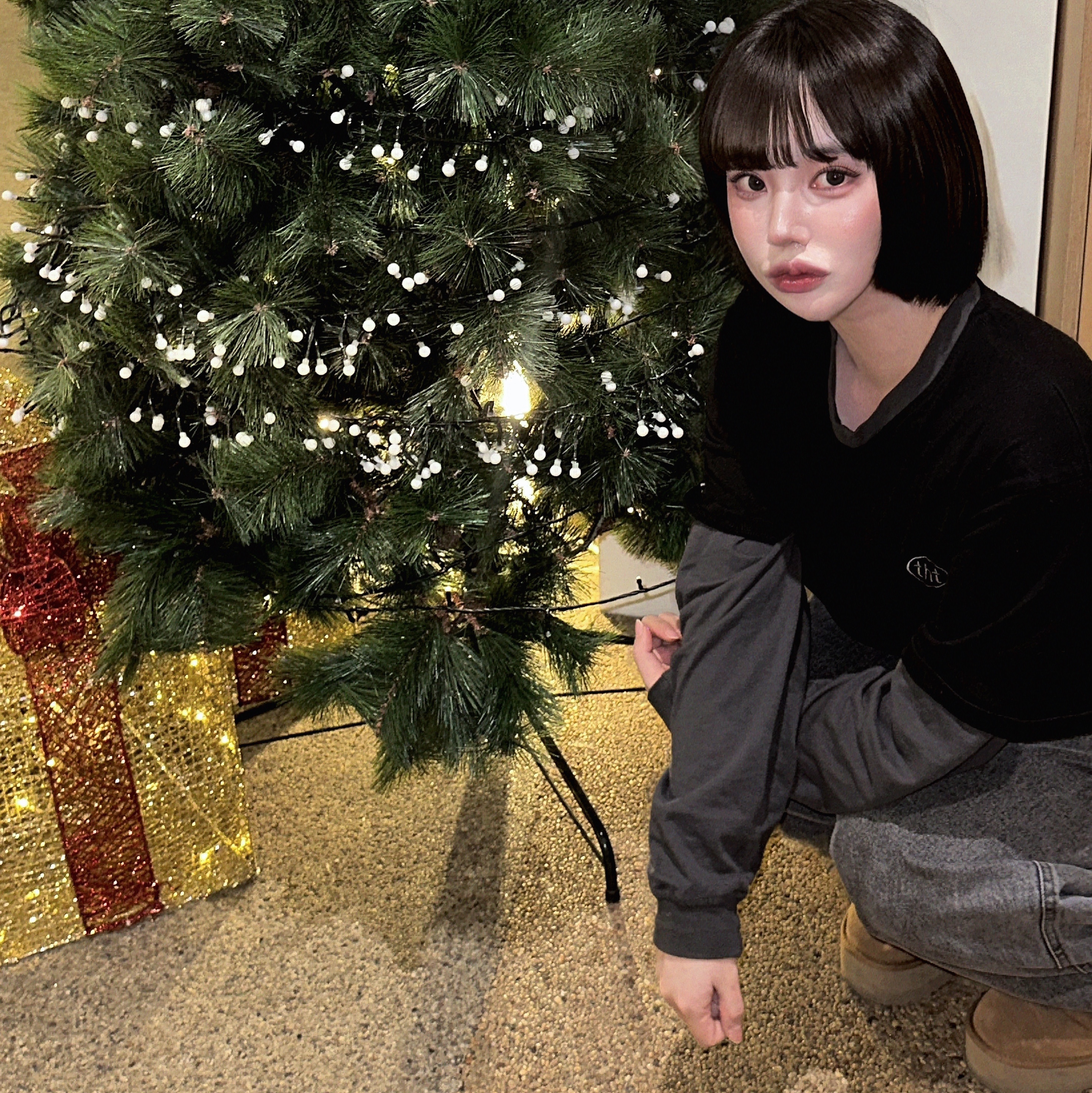 (W) UGG Classic Ultra Mini Platform Boots Chestnut 착용 스타일