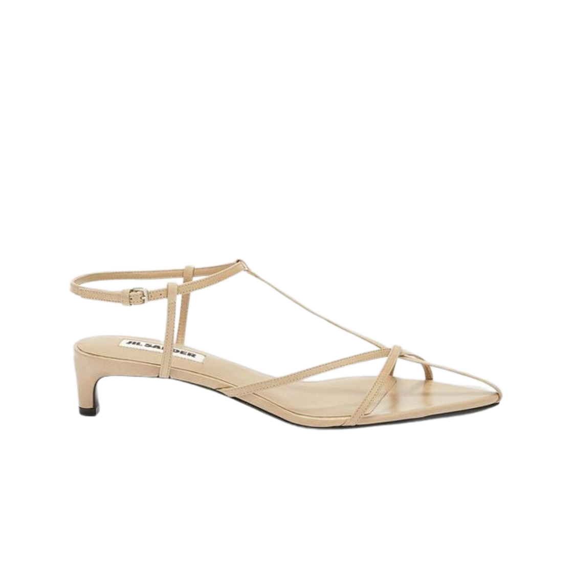 (W) 질 샌더 포인티드 토 레더 하이 샌들 다크 샌드((W) Jil Sander Pointed Toe Leather High Sandal Dark Sand)