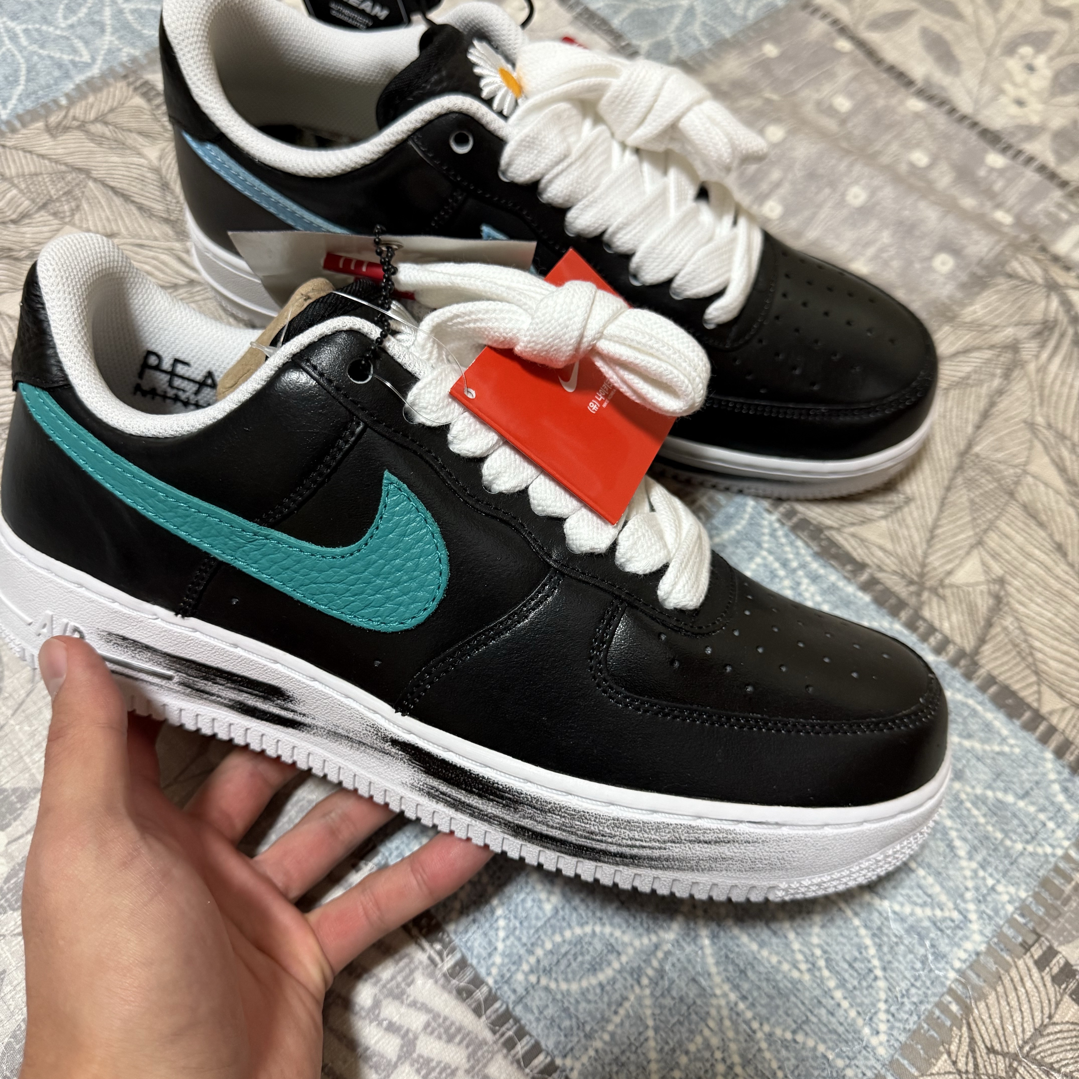 Nike x Peaceminusone Air Force 1 Low Para-Noise 3.0 Black and Multicolor 착용 스타일 - 1