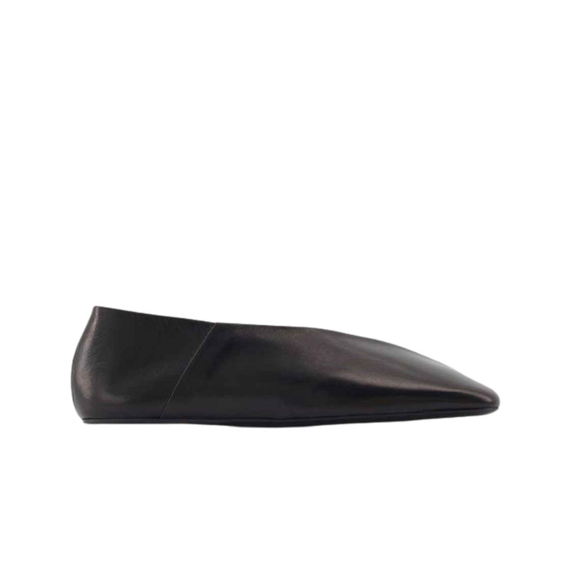 (W) 질 샌더 레더 발레 플랫 블랙((W) Jil Sander Leather Ballet Flat Black)