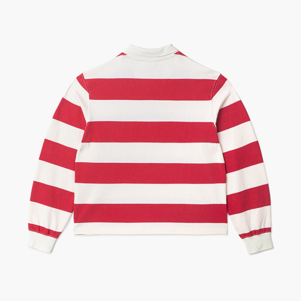프로-스펙스 여성 스트라이프 럭비 셔츠 레드(PRO-SPECS Women Stripe Rugby Shirt Rede) - 2