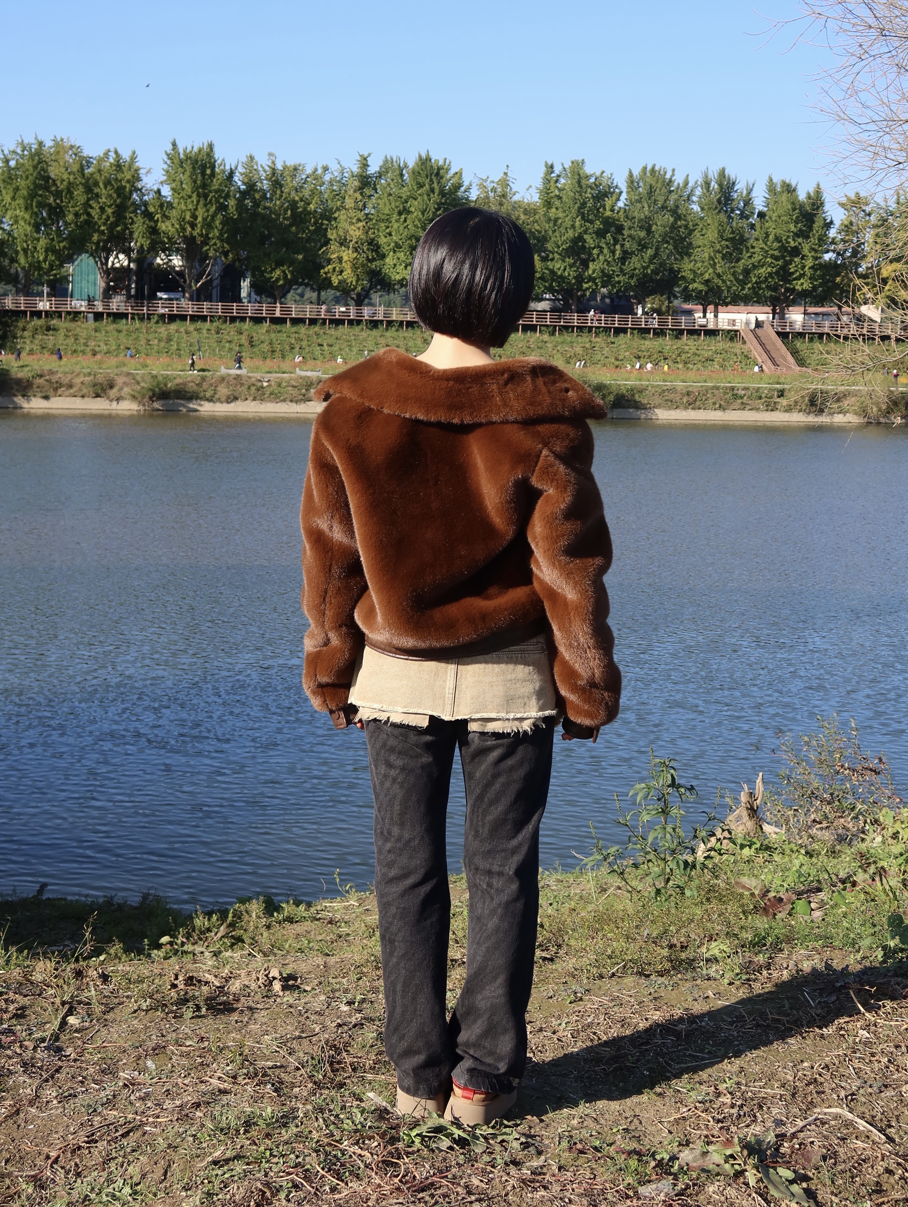 (W) UGG Tazz Slipper Chestnut 착용 스타일
