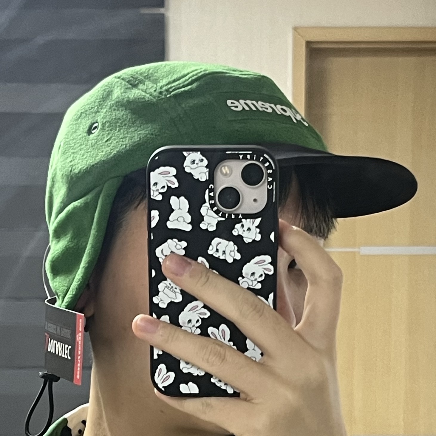 Supreme Polartec Earflap Camp Cap Green - 24FW 착용 스타일