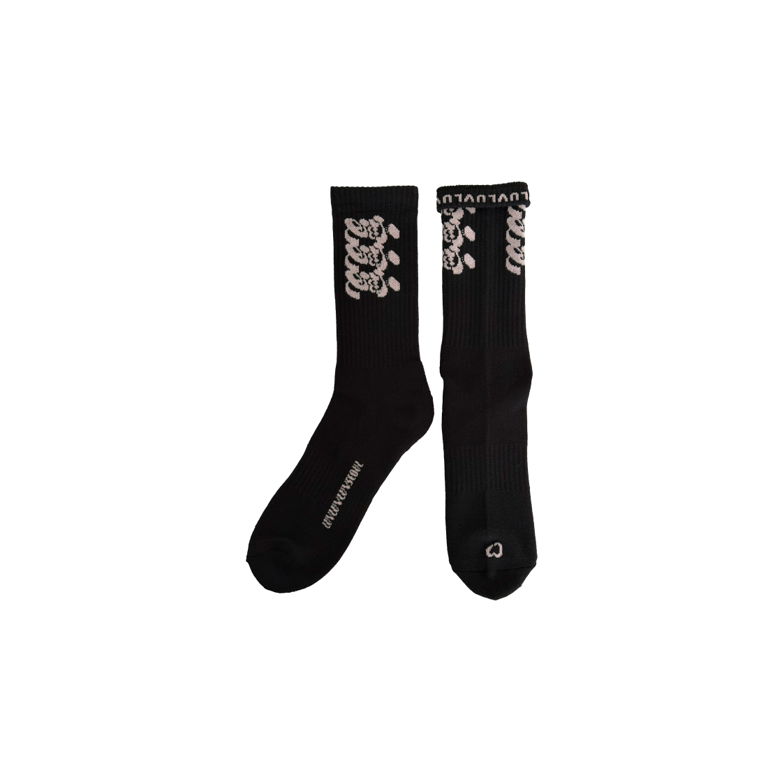 P0000KTV LUVLUVLUV SV Socks That'll Take You Places Black