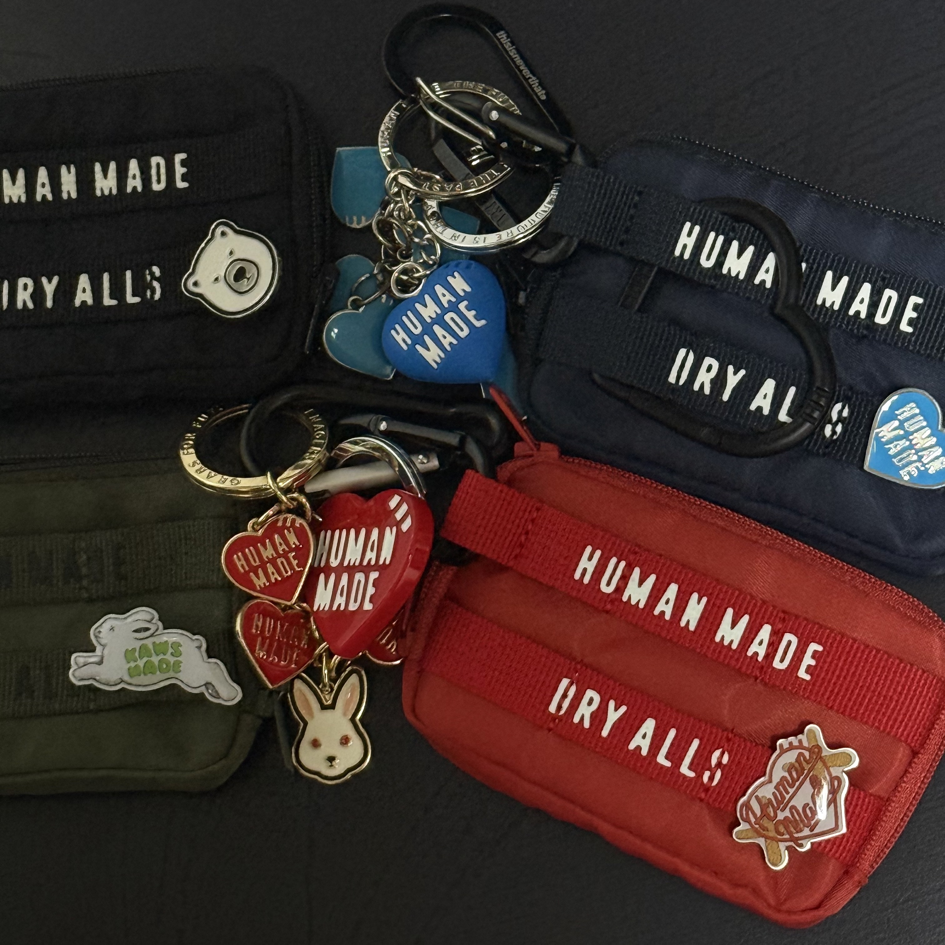Human Made Military Card Case Red, Human Made Military Card Case Black 착용 스타일