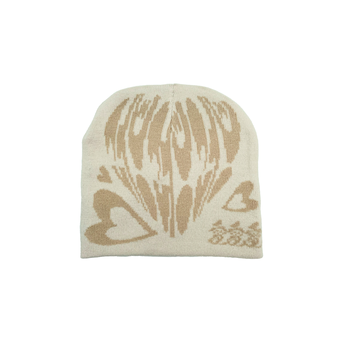 P0000KSZ LUVLUVLUV KM Knit Headgear Beanie Ivory