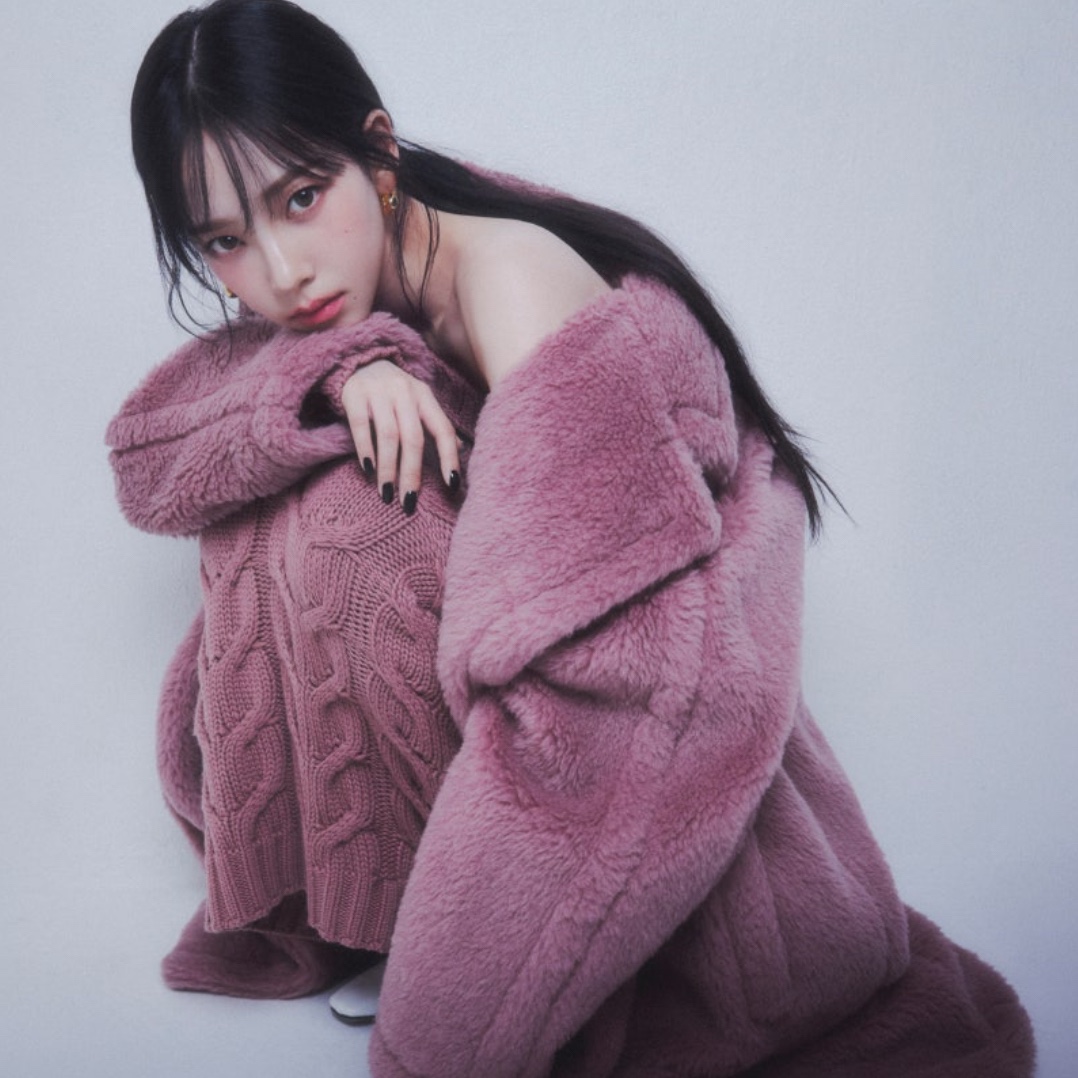 (W) Max Mara Oversized Teddy coat Antique Rose 착용 스타일 - 3
