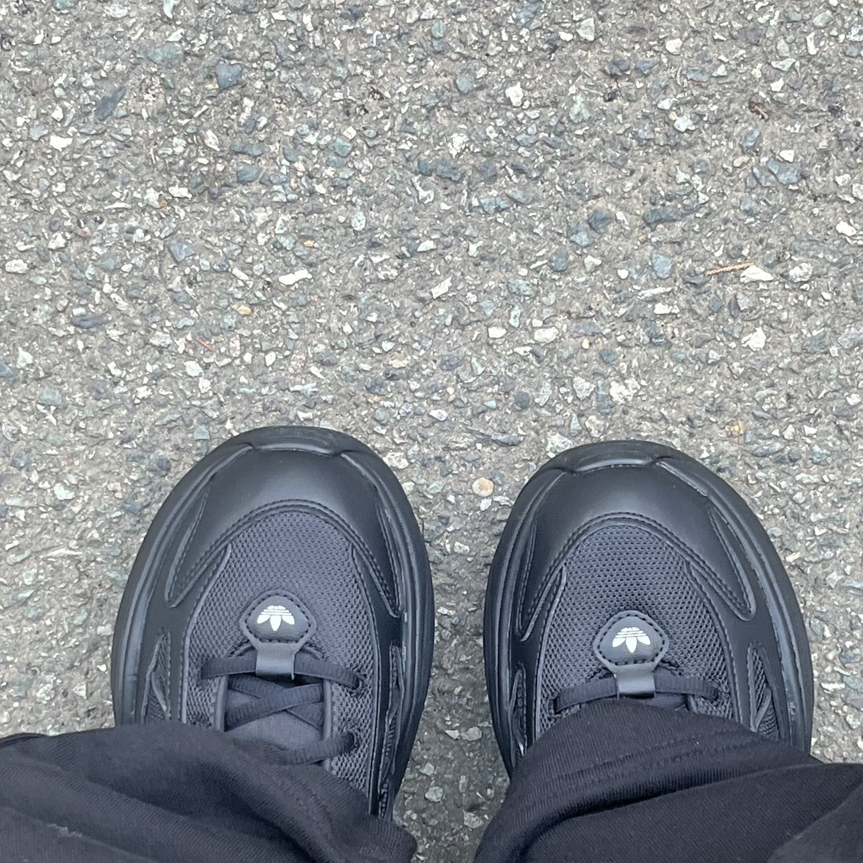 (W) Adidas Ozgaia Core Black 착용 스타일
