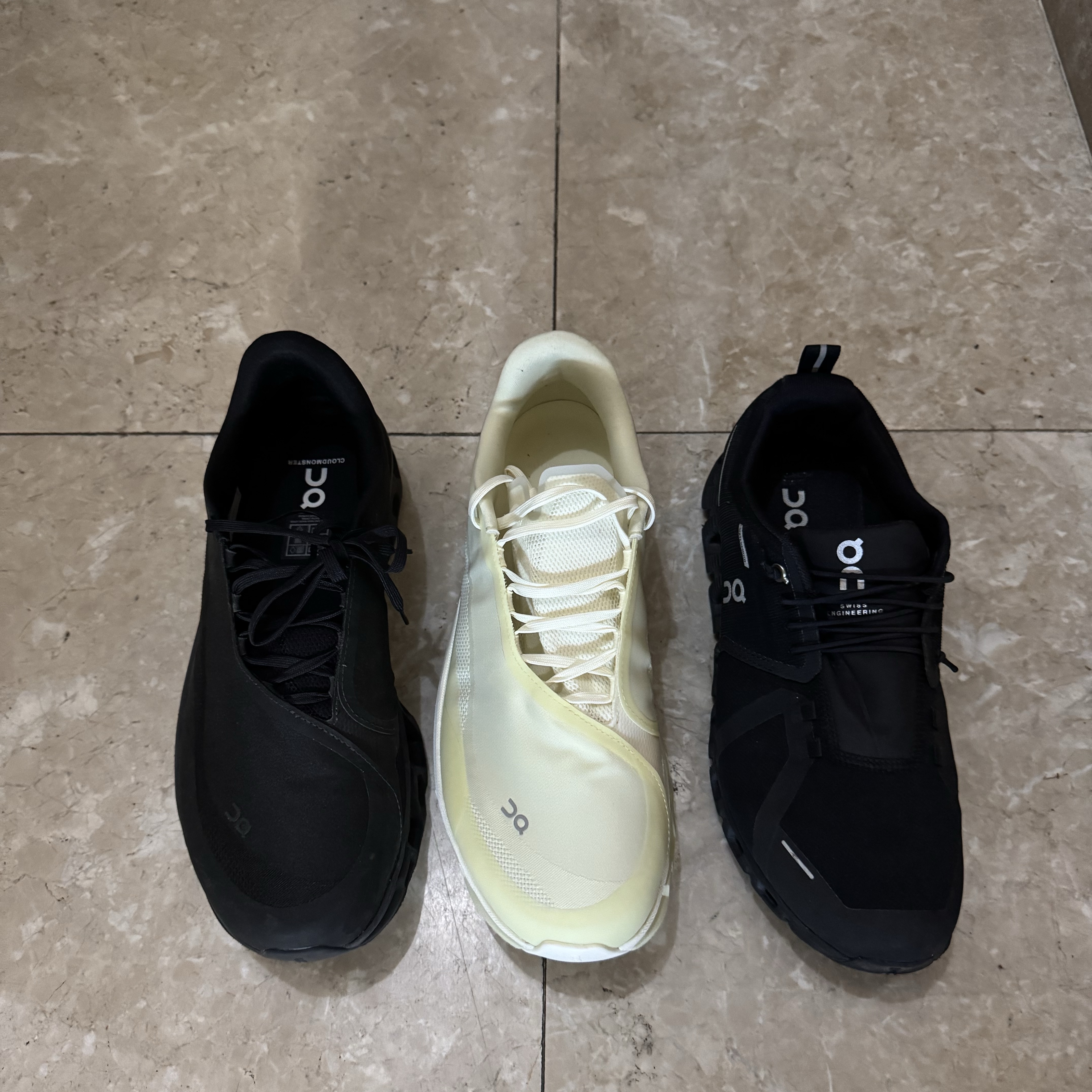 On Running x Post Archive Faction (Paf) Cloudmonster 2 Seedling White, On Running x Post Archive Faction (Paf) Cloudmonster 2 Black Magnet 착용 스타일