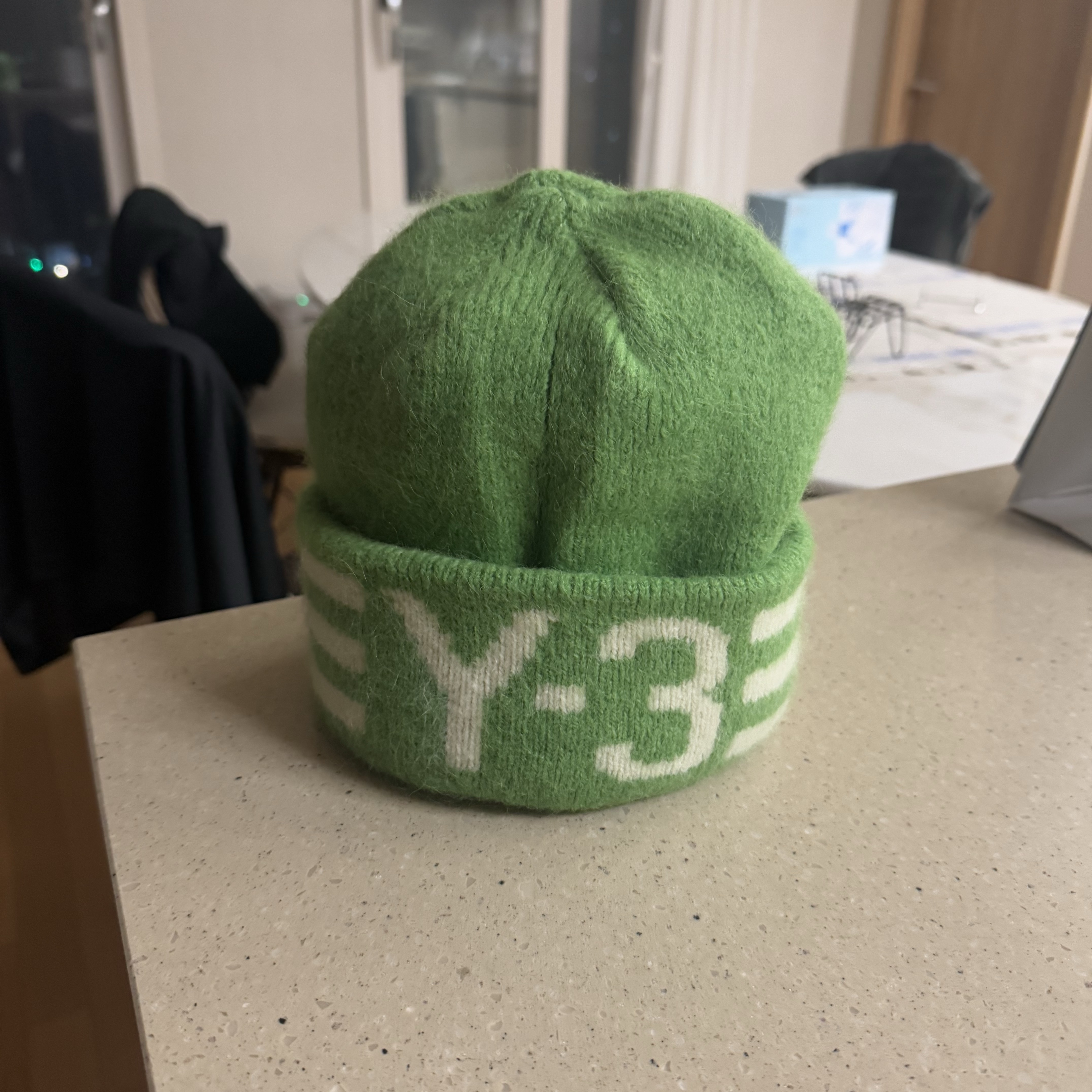 Palace x Y-3 Beanie Green - 22FW 착용 스타일