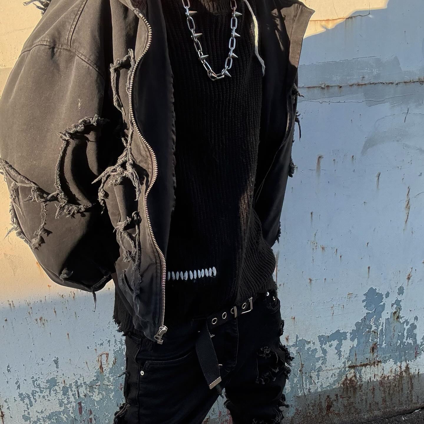 Converse x Drkshdw Turbodrk Chuck 70 Hi Black Lacquered Denim 착용 스타일 - 3