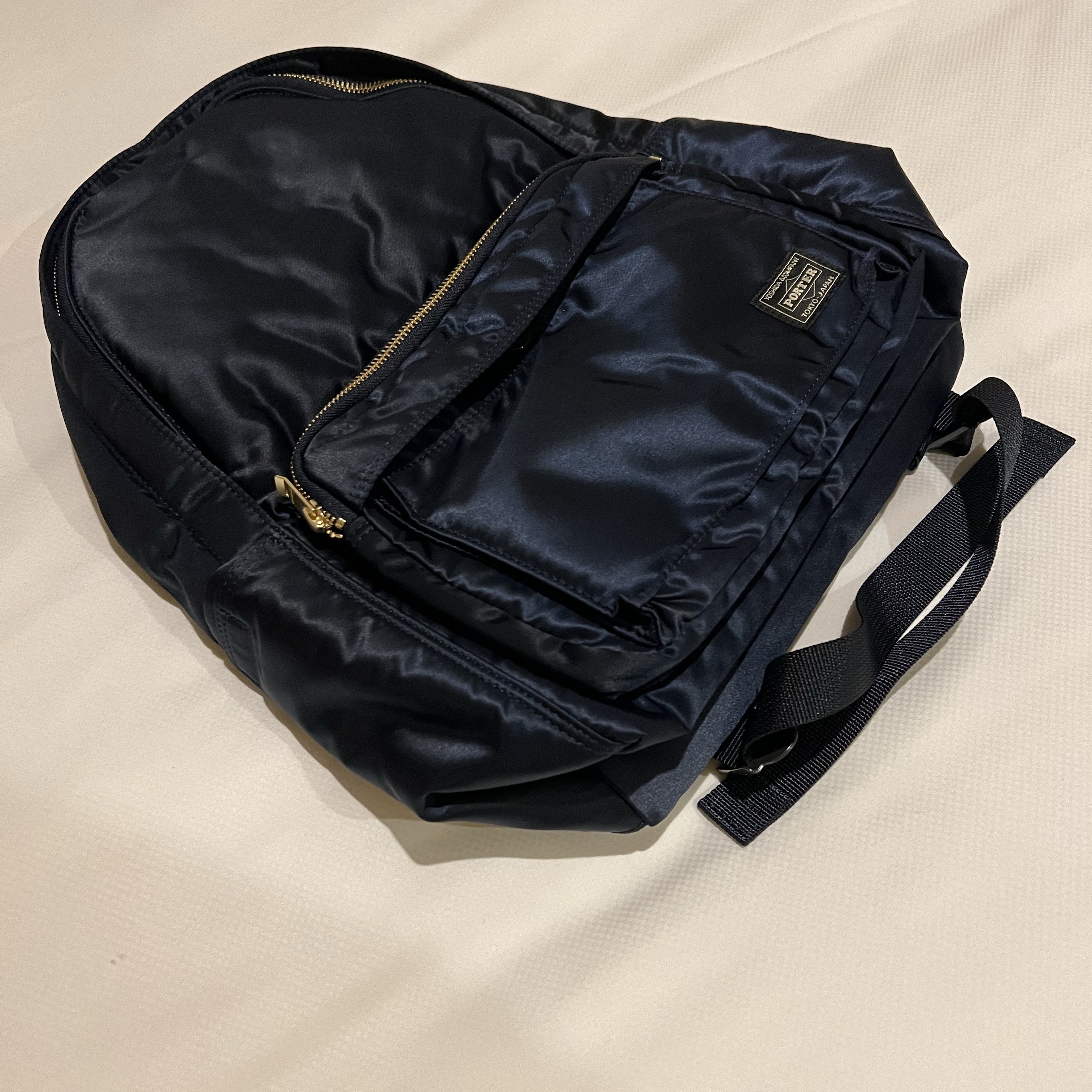 Porter All New Tanker Daypack Iorn Blue 착용 스타일 - 1