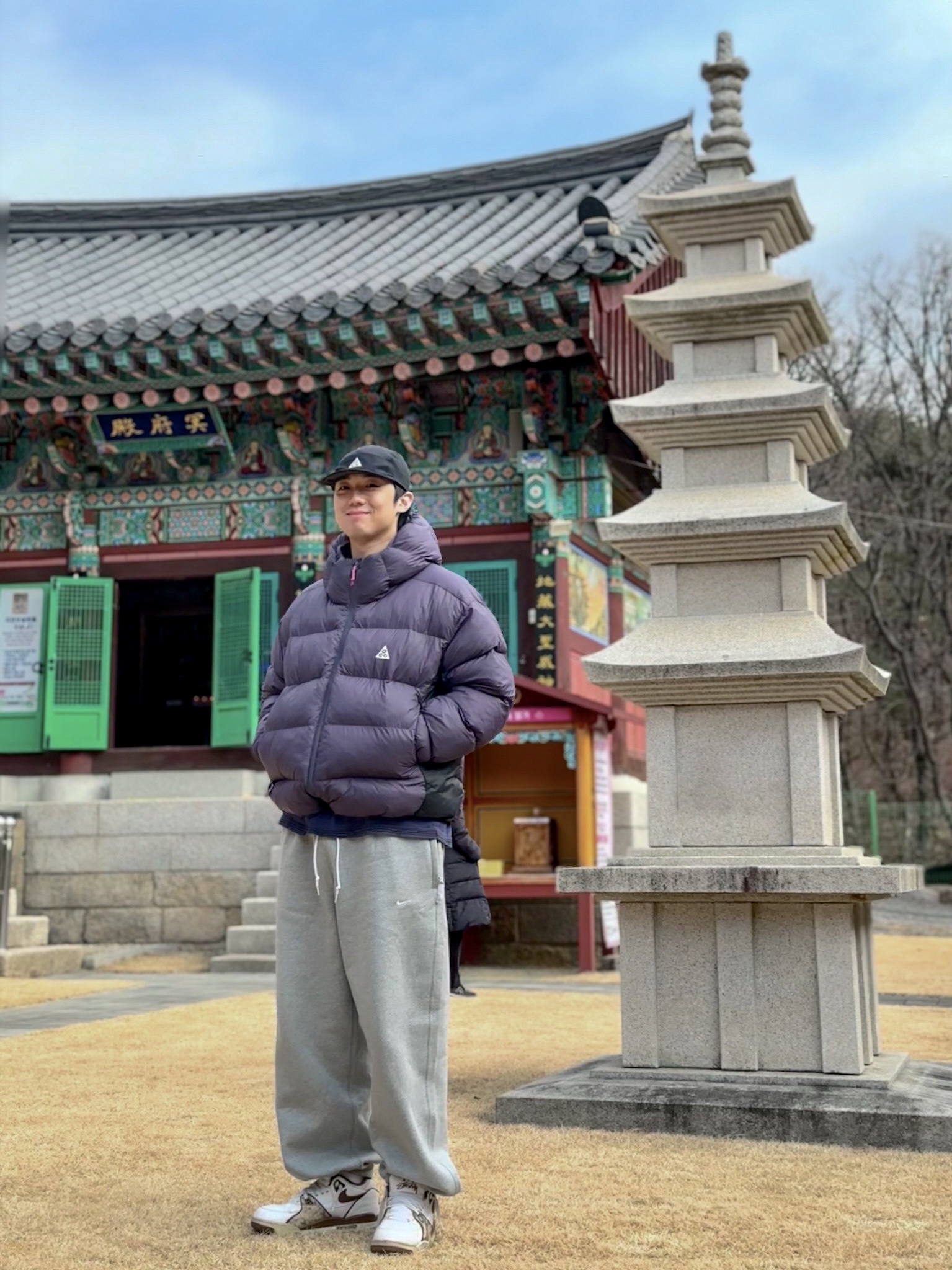 Nike ACG Fly Cap Black, Nike ACG Therma-Fit ADV Lunar Lake Loose Hooded Jacket Dark Raisin Black - Asia 착용 스타일