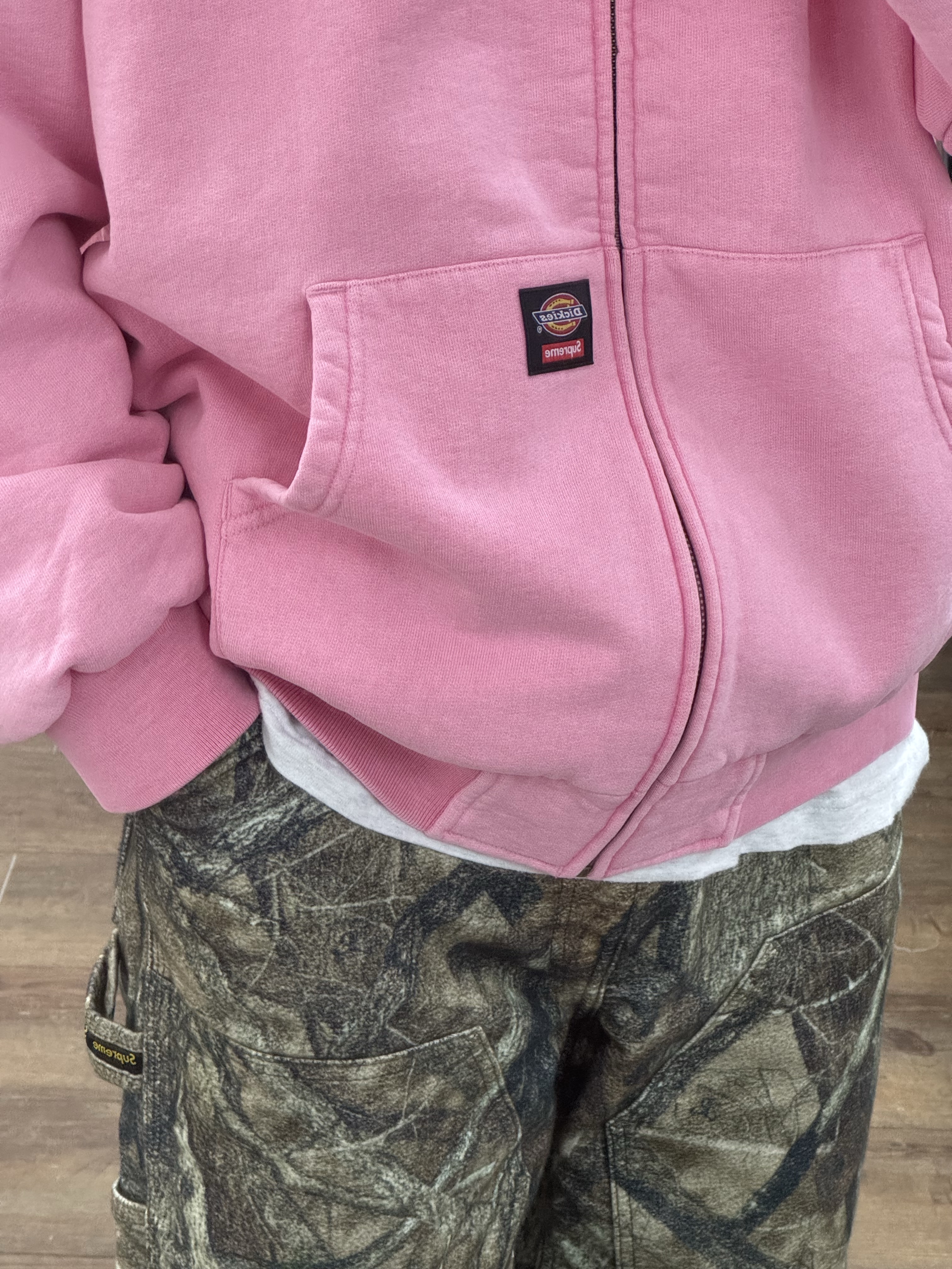 Supreme x MM6 Maison Margiela Zip Up Hooded Sweatshirt Ash Grey - 24SS, Supreme x Hysteric Glamour Mohair Zip Up Hooded Sweater Black - 24FW 착용 스타일 - 9