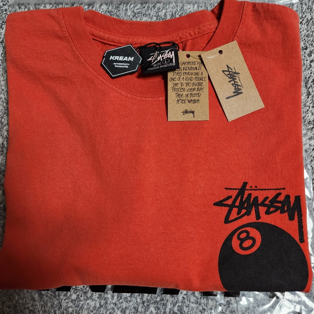 Stussy Test Strike Pigment Dyed T-Shirt Tomato 착용 스타일
