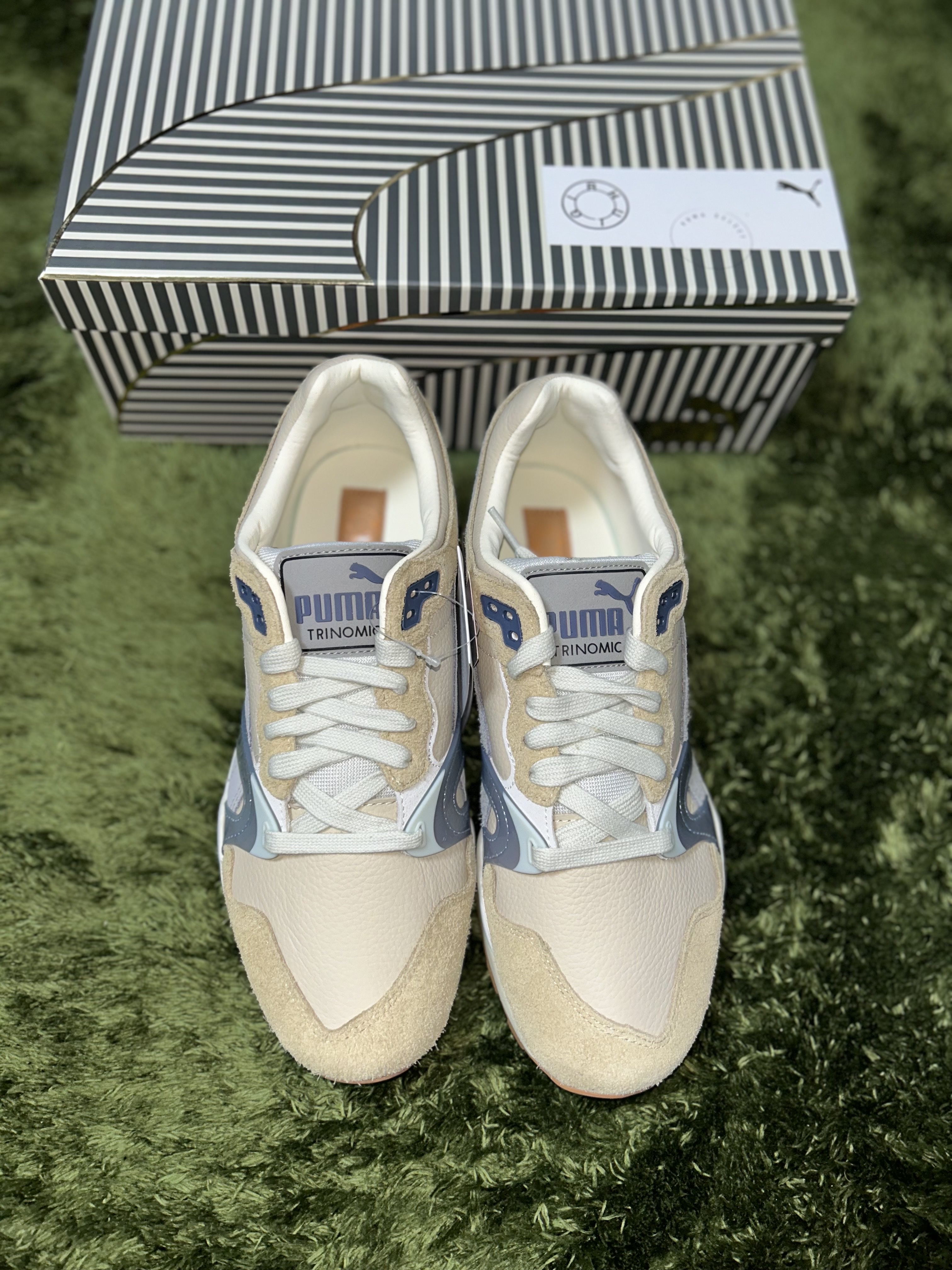 Puma x Rhuigi Trinomic XT-2 Sand Dune Concrete Gray 착용 스타일 - 2
