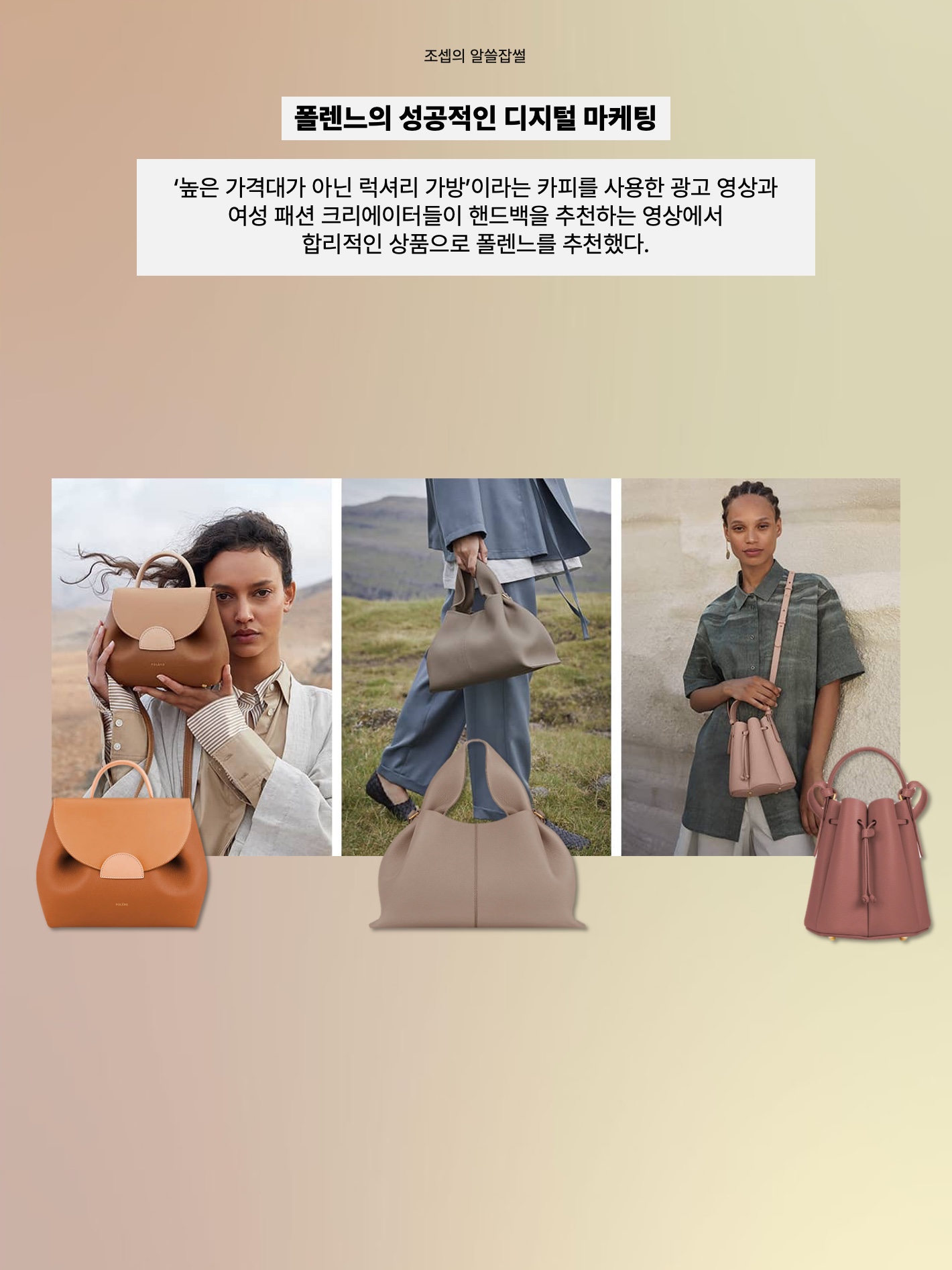 Polene Numero Neuf Camel, Polene Numero Dix Black 착용 스타일 - 9
