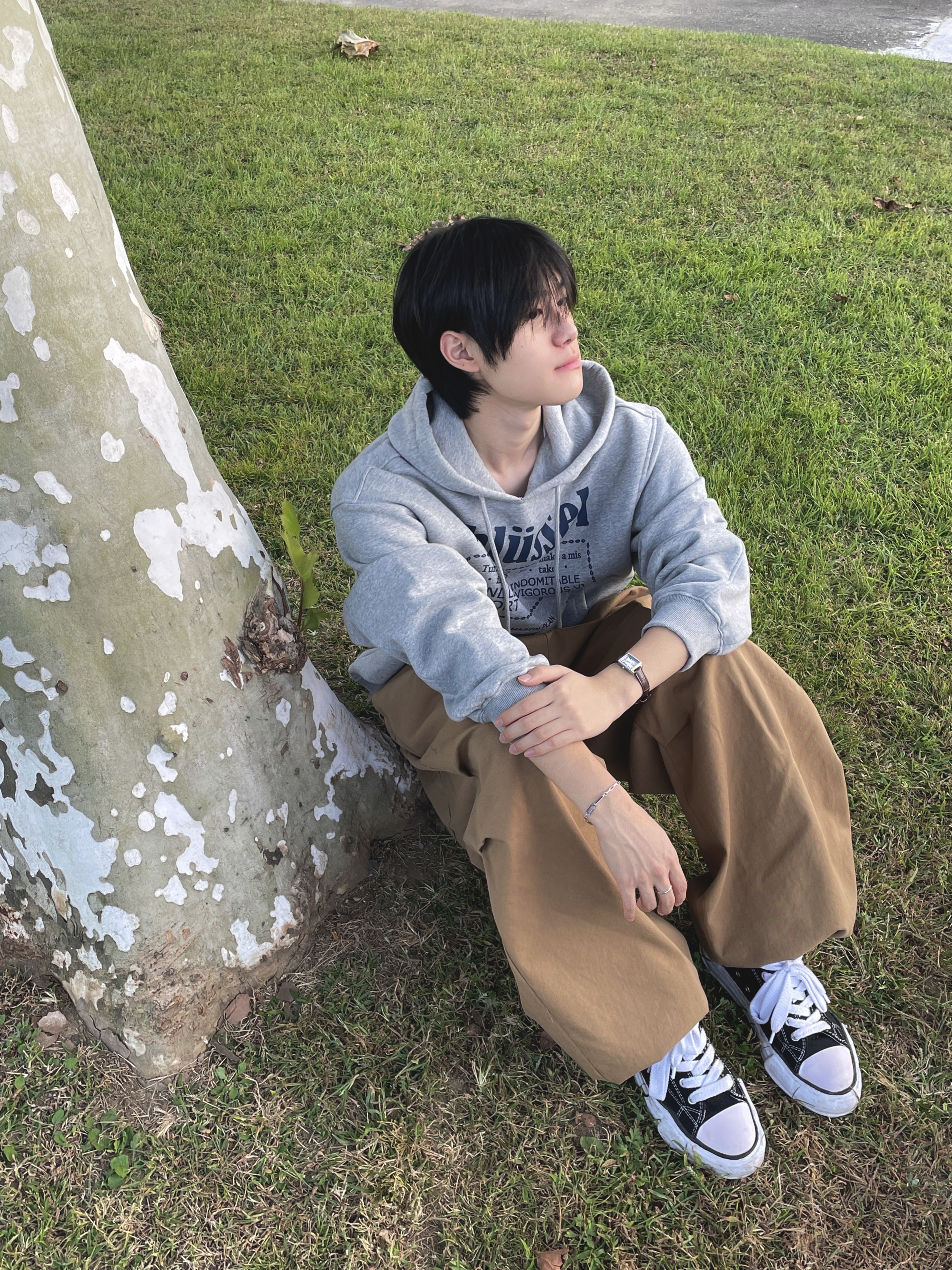 Maison Mihara Yasuhiro Peterson OG Sole Canvas Low Sneakers Black 착용 스타일 - 8