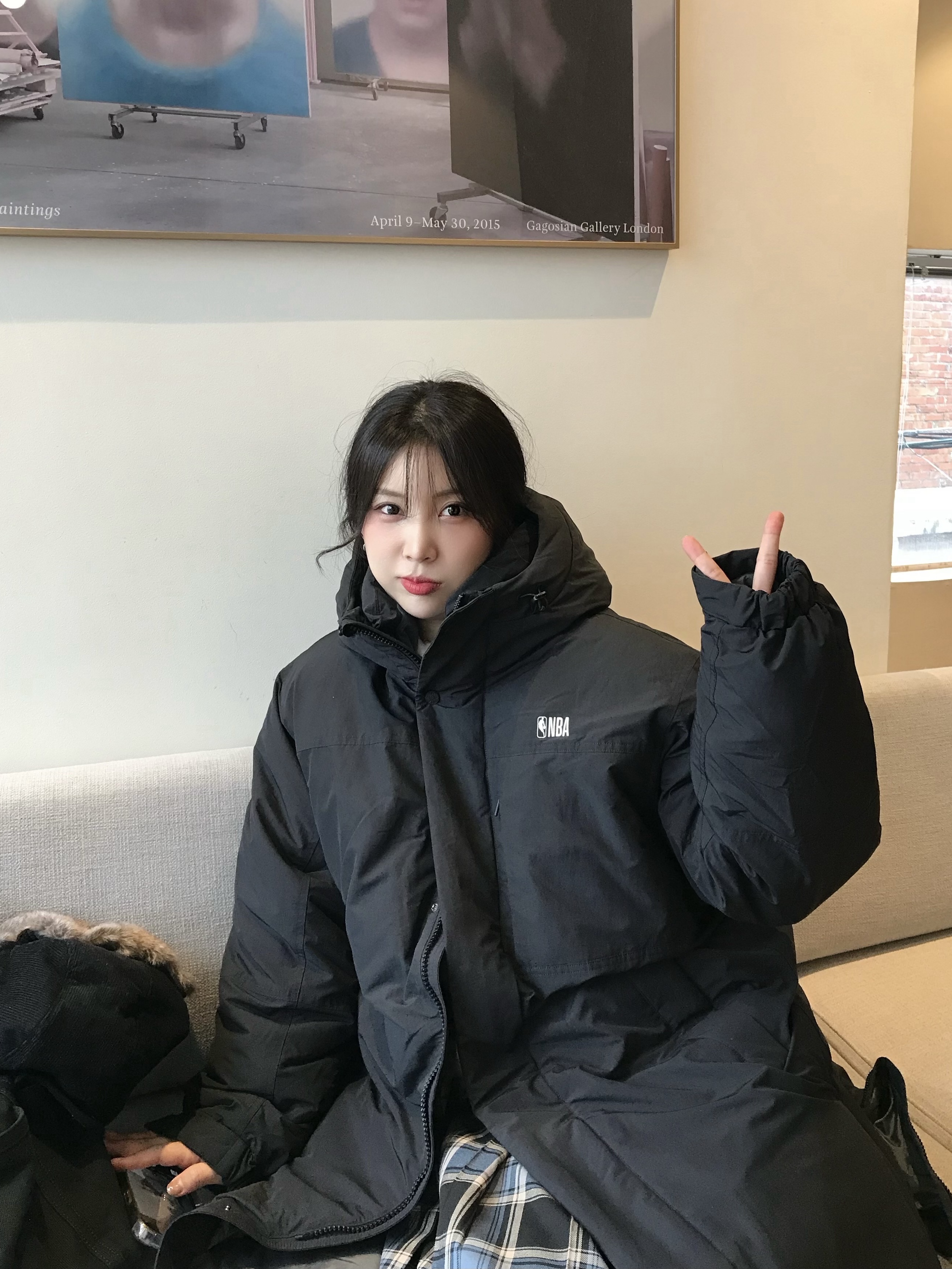 Adidas Jeans Black White 착용 스타일 - 3