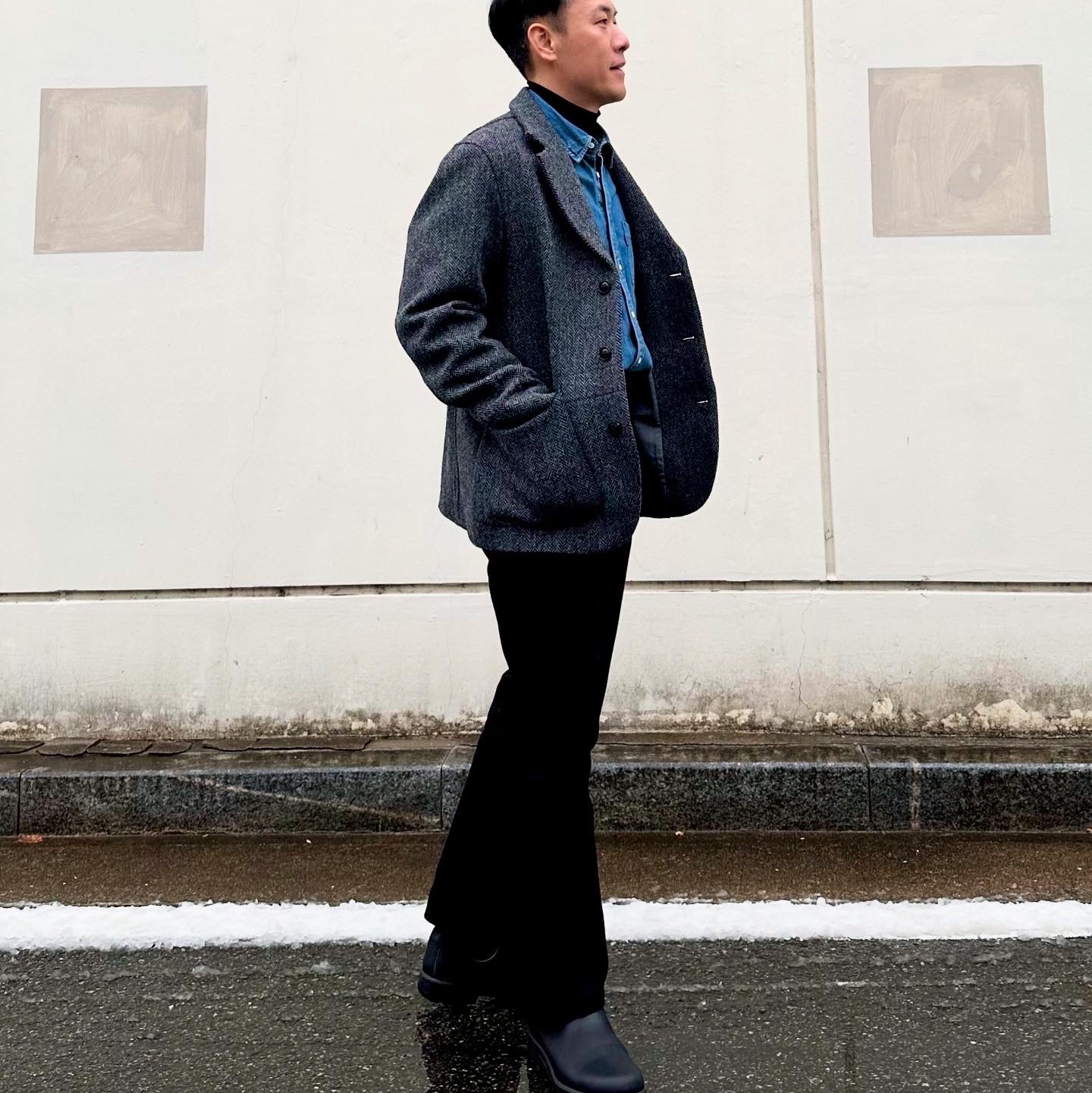 BLUNDSTONE Originals 510 Chelsea Boots Black 착용 스타일 - 4