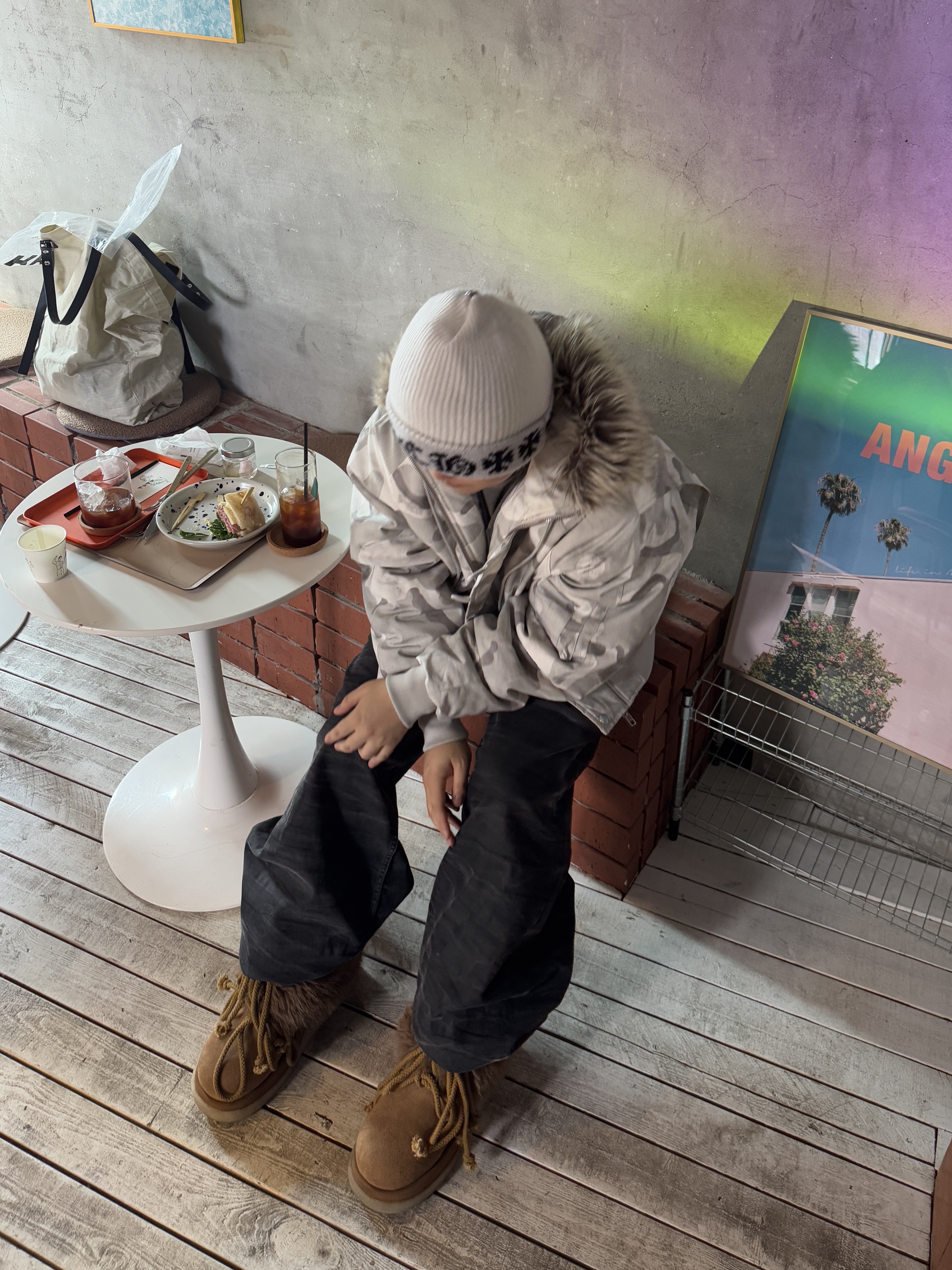 Chrome Hearts Big Daddy Cashmere Beanie White 착용 스타일