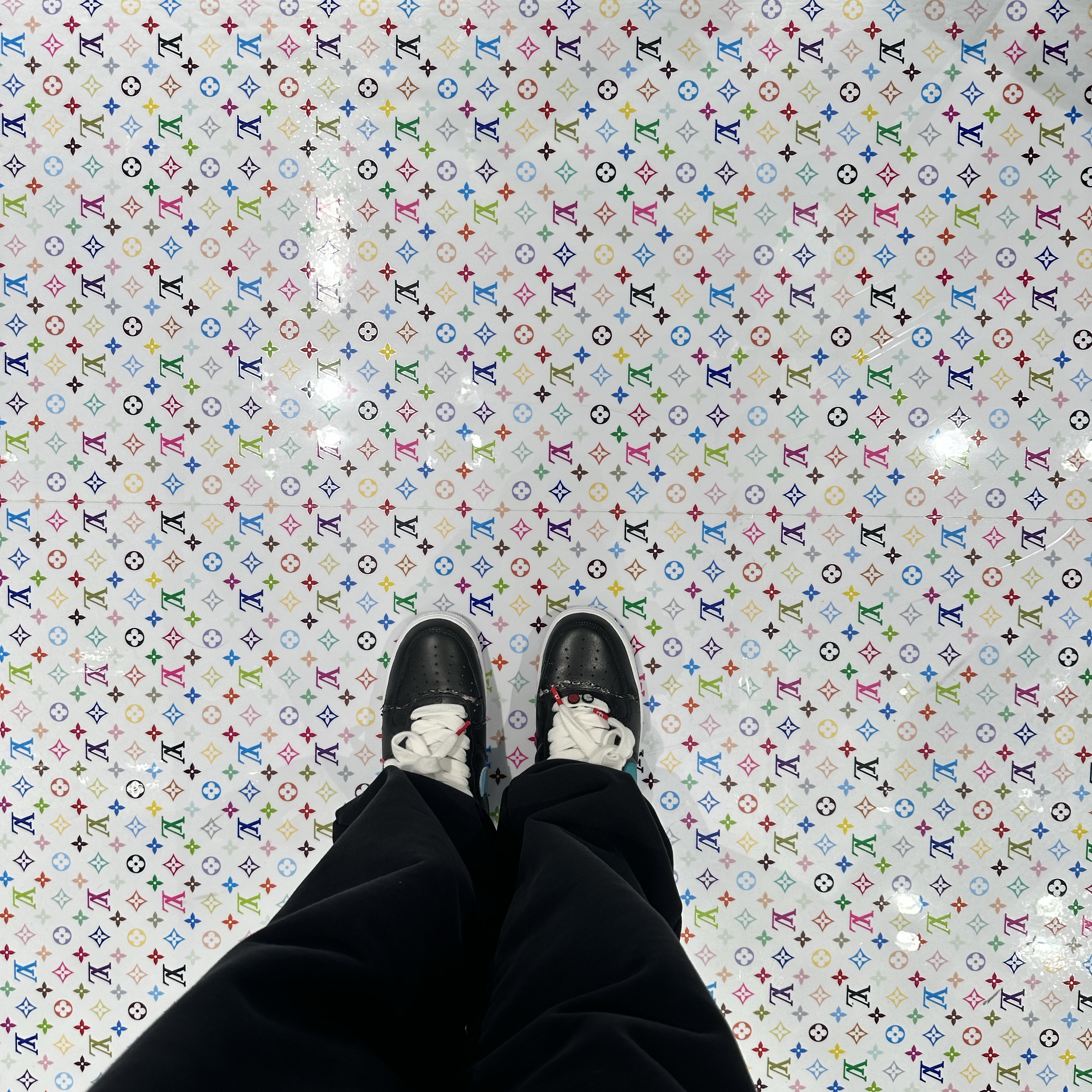 Nike x Peaceminusone Air Force 1 Low Para-Noise 3.0 Black and Multicolor 착용 스타일