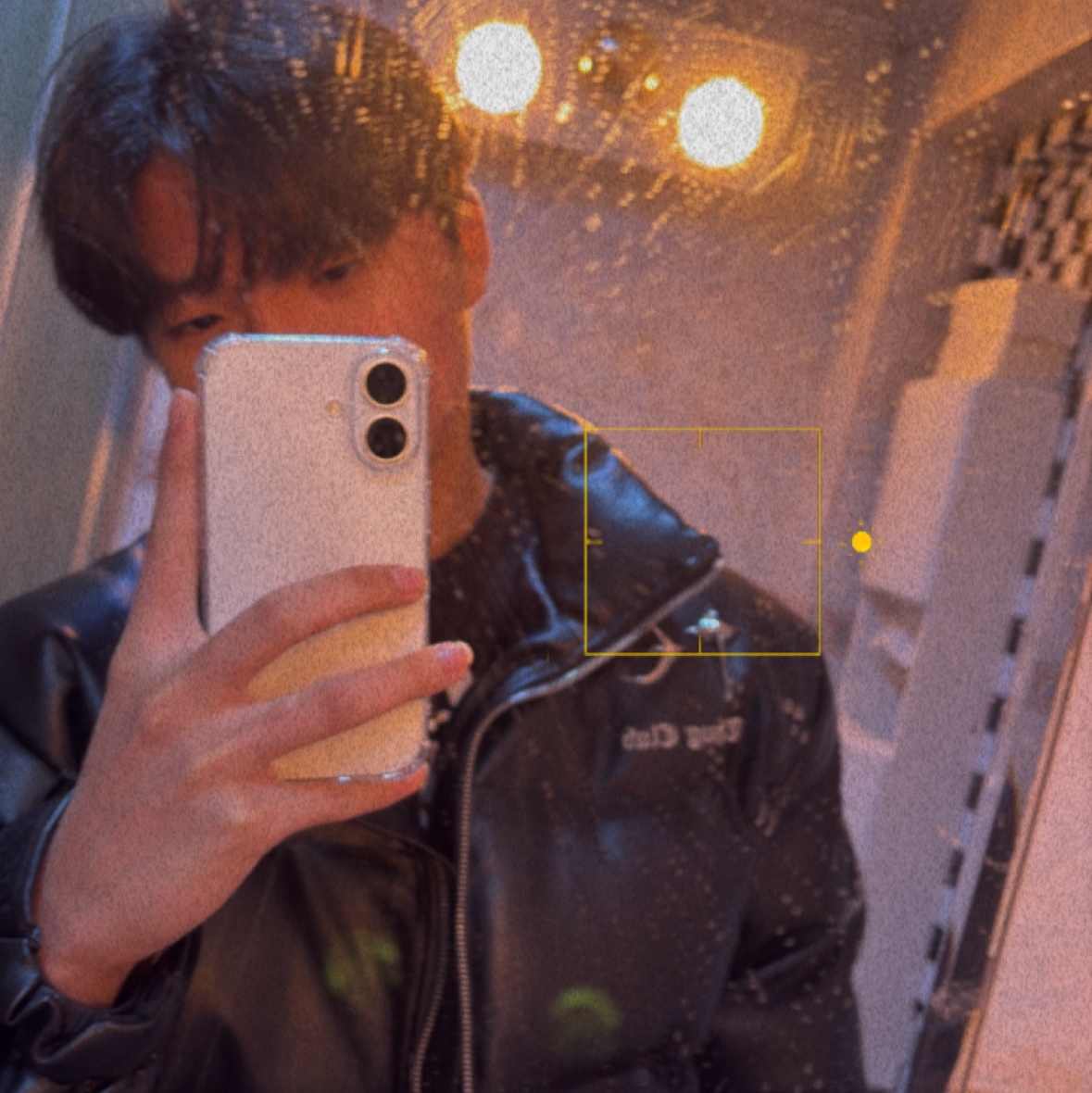 Thug Club Leather Puffer Jacket Black (Polyester) 착용 스타일