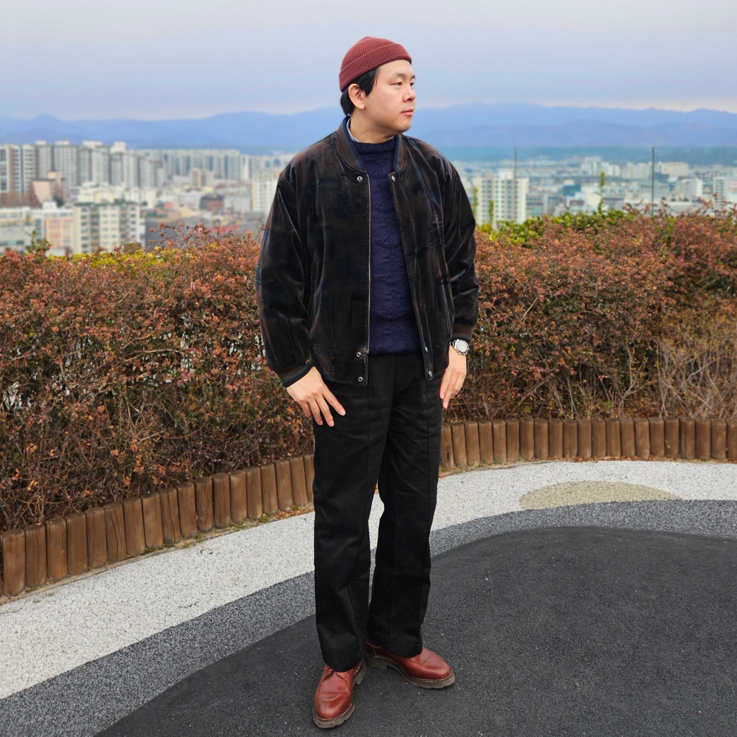 Paraboot Avignon Griff Lisse Marron, Rolex Submariner 41mm 124060 Black Oyster 착용 스타일 - 4