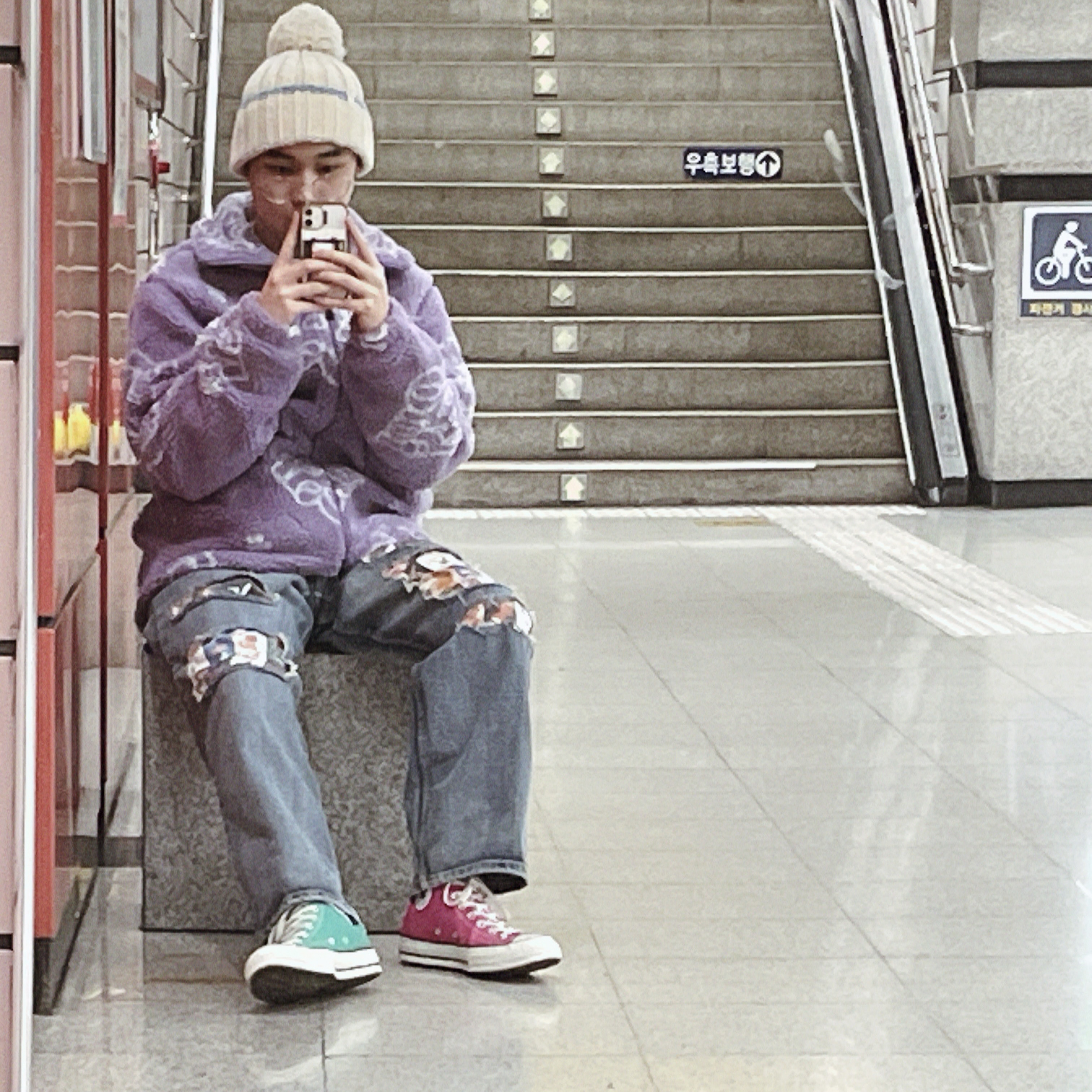 Converse Chuck 70 High Court Green, Converse Chuck 70 High Seasonal Color Lucky Pink 착용 스타일