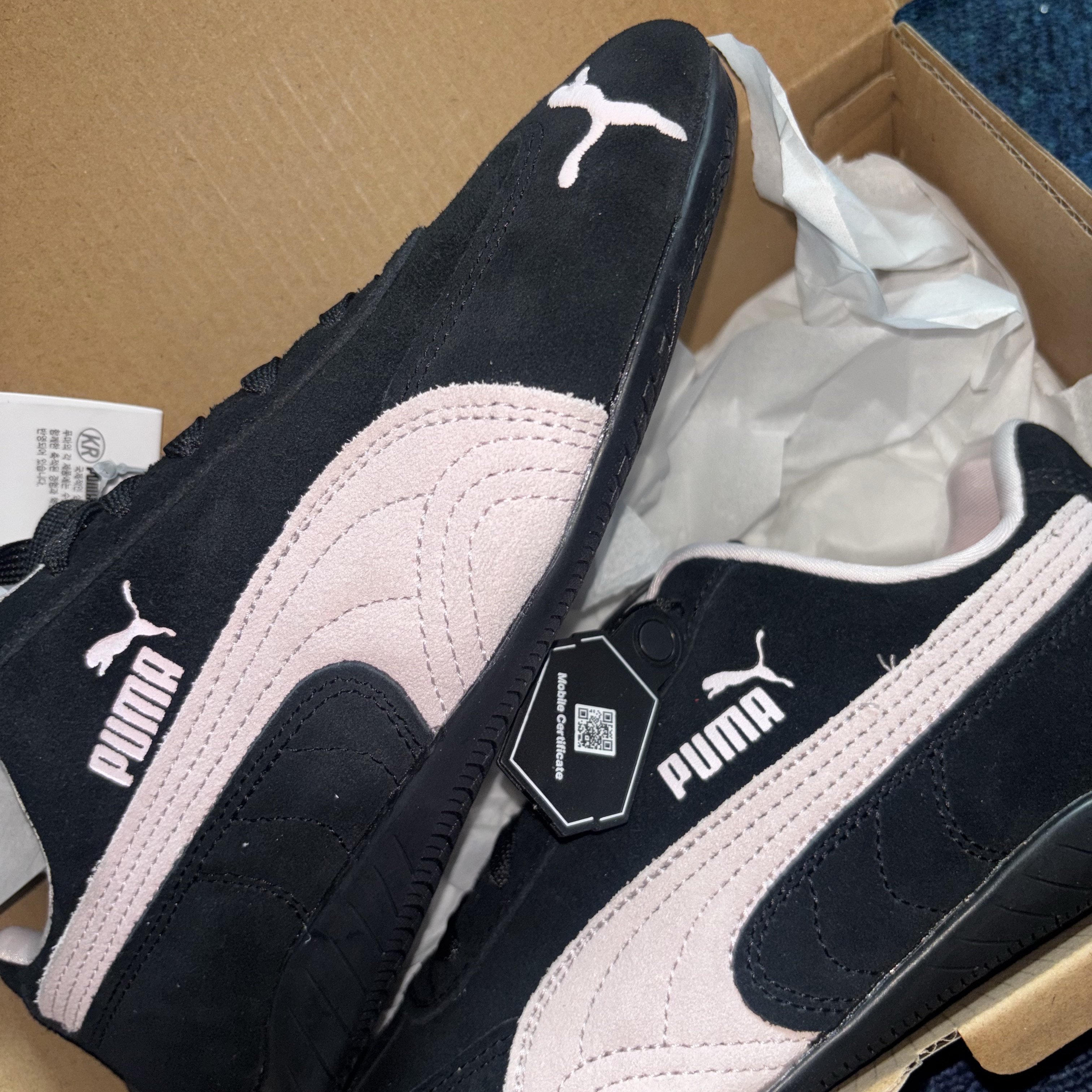 Puma Speedcat OG Black Mauve Mist 착용 스타일 - 1