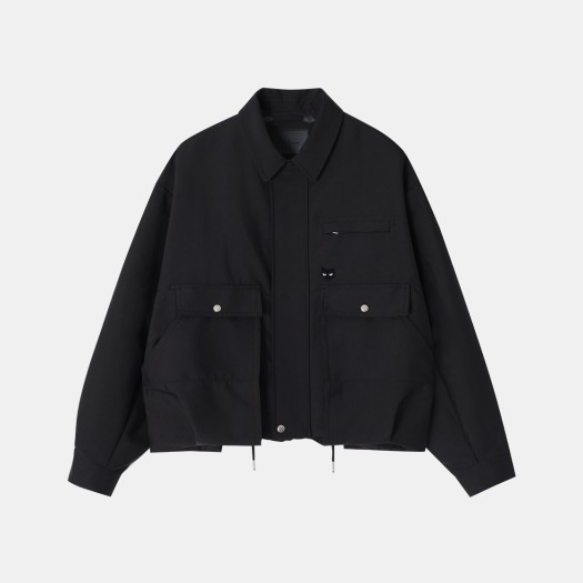 SH2JP800BK Songzio Zzero Multi Pocket Crop Jumper Black