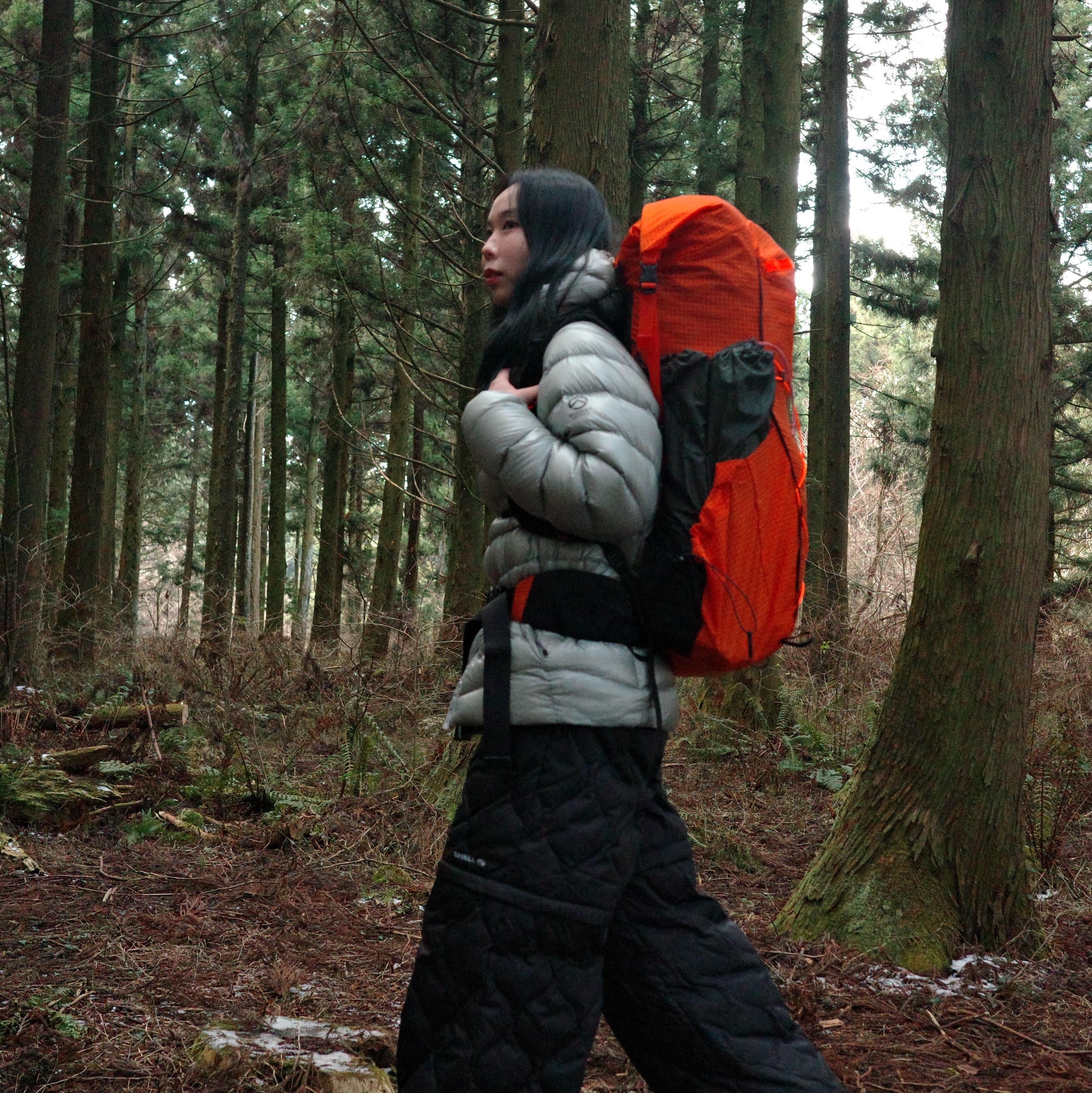 The North Face Summit Mattehorn RDS Down Jacket Light Gray 착용 스타일 - 1