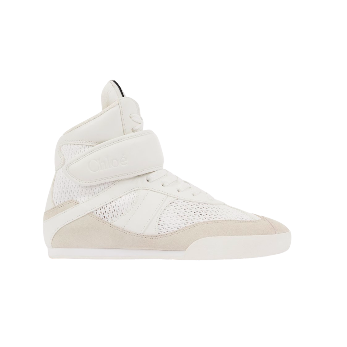 (W) 끌로에 킥 하이탑 스니커즈 클라우디 크림((W) Chloe Kick High-Top Sneakers Cloudy Cream) - 1