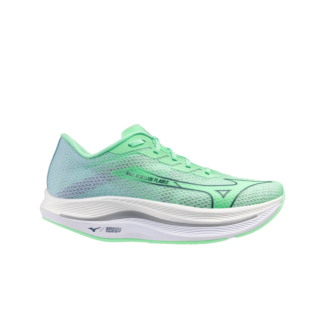 미즈노 웨이브 리벨리온 플래쉬 2 네오 민트 빈티지 인디고(Mizuno Wave Rebellion Flash 2 Neo Mint Vintage Indigo)