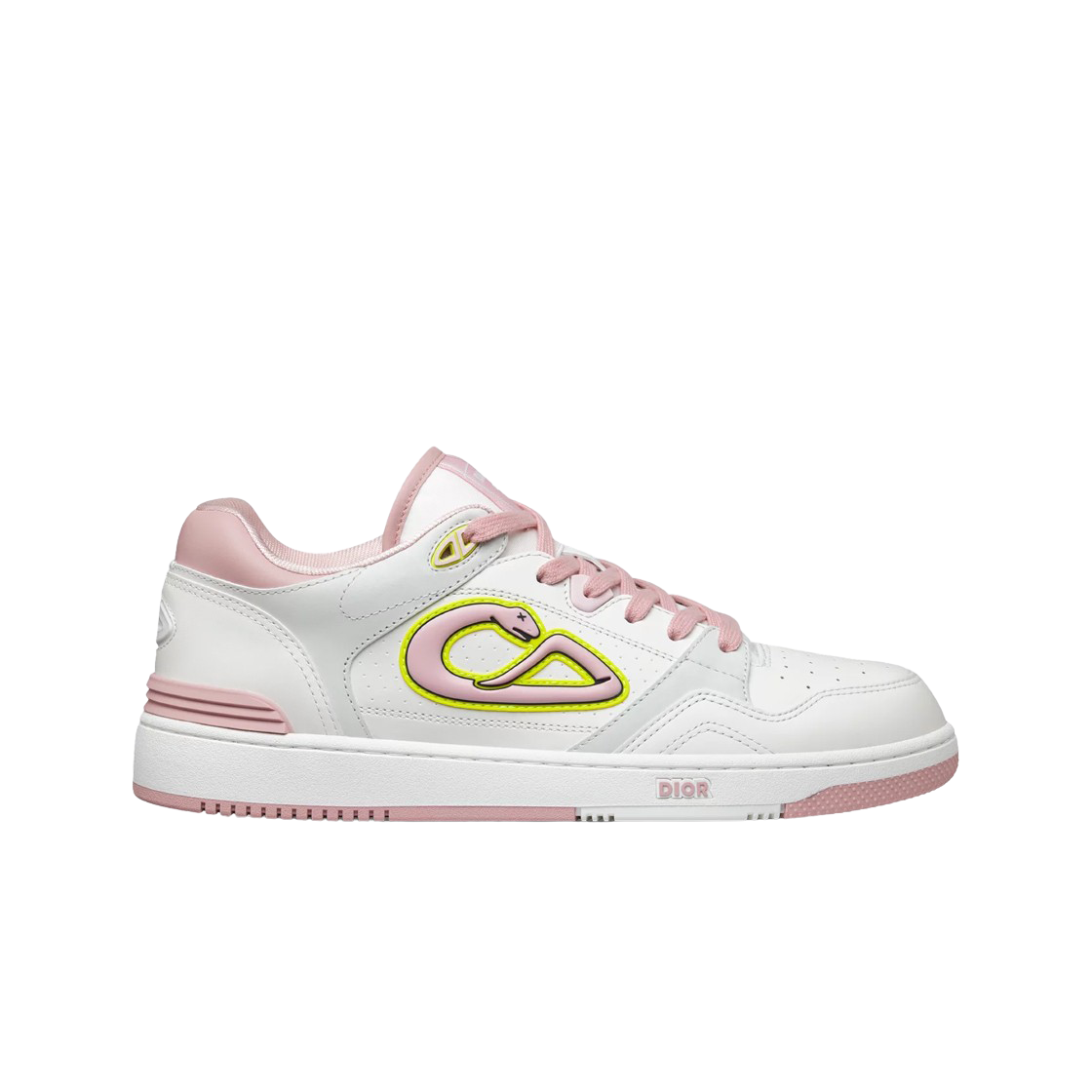 送料込♪【Kaws x Dior】Calfskin with Suede B57 スニーカー Dior x Kaws Men's B57 Smooth Calfskin & Suede White / Pink