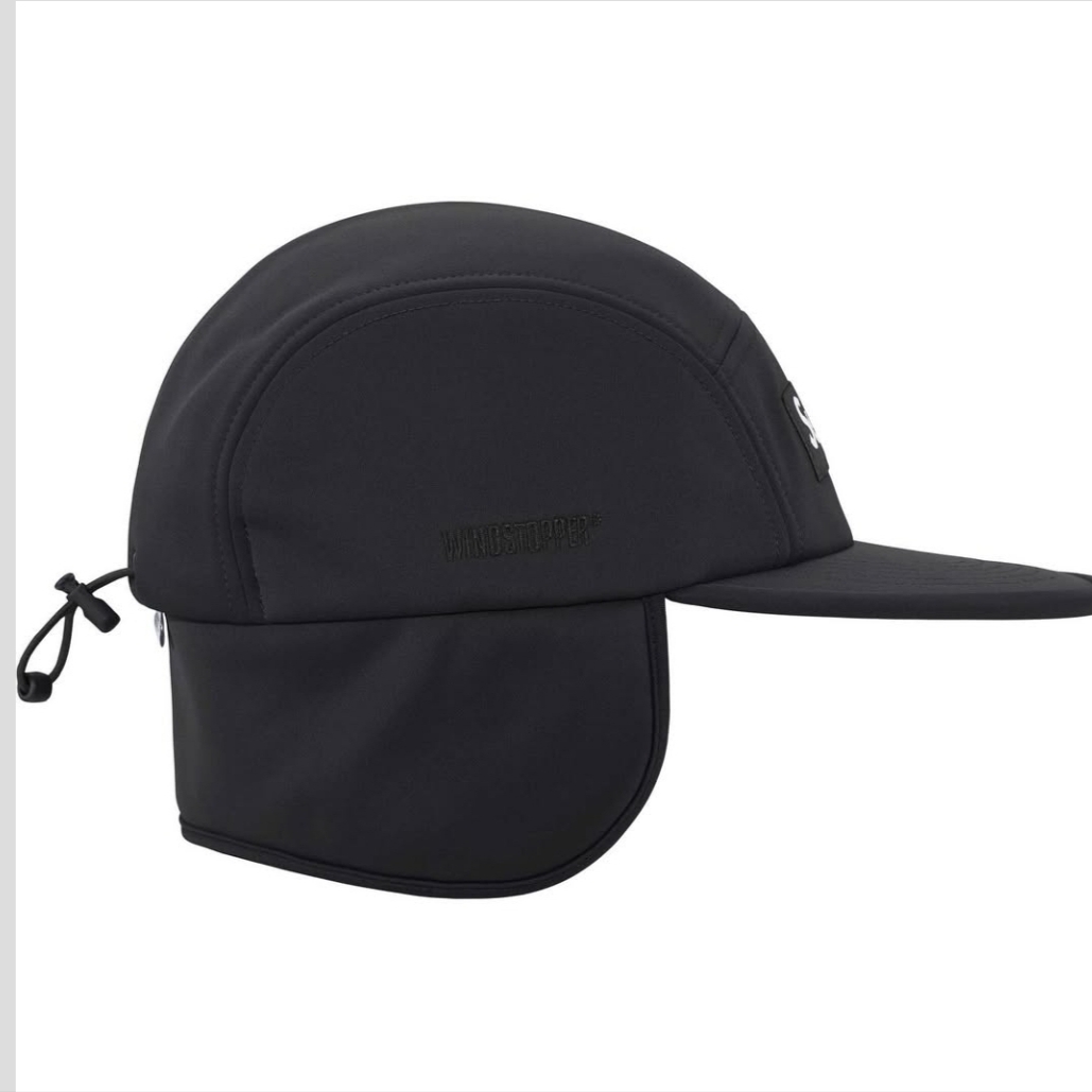 Supreme Windstopper Earflap Camp Cap Black - 24FW, Supreme Windstopper Earflap Camp Cap Navy - 24FW 착용 스타일 - 5