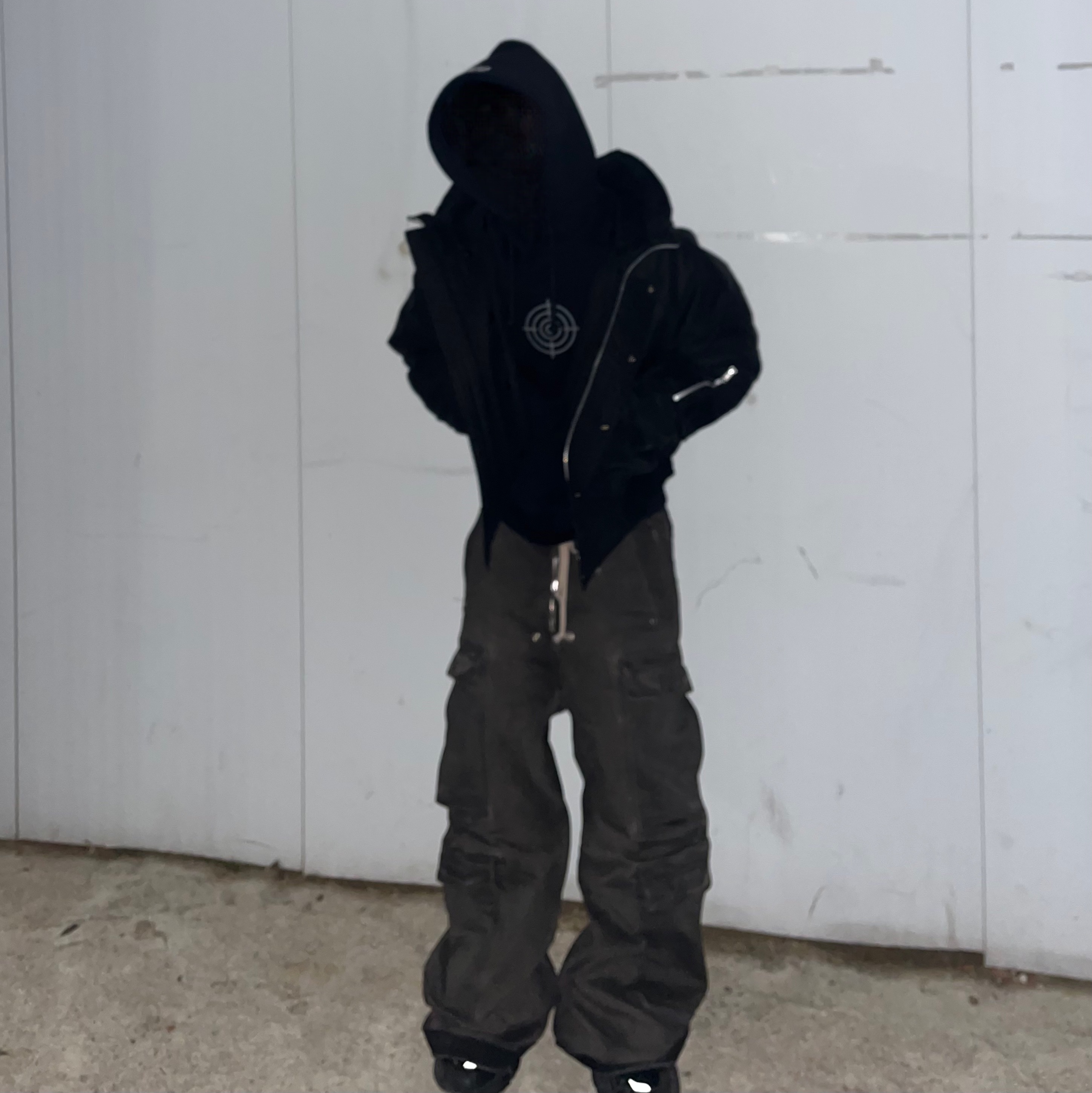 Haleine Shearling Hooded N2B Padding Black (VJ420) 착용 스타일 - 1