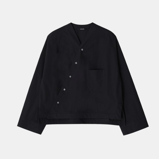 SH2SH705BK Songzio Collection Bias Cut Shirt Black